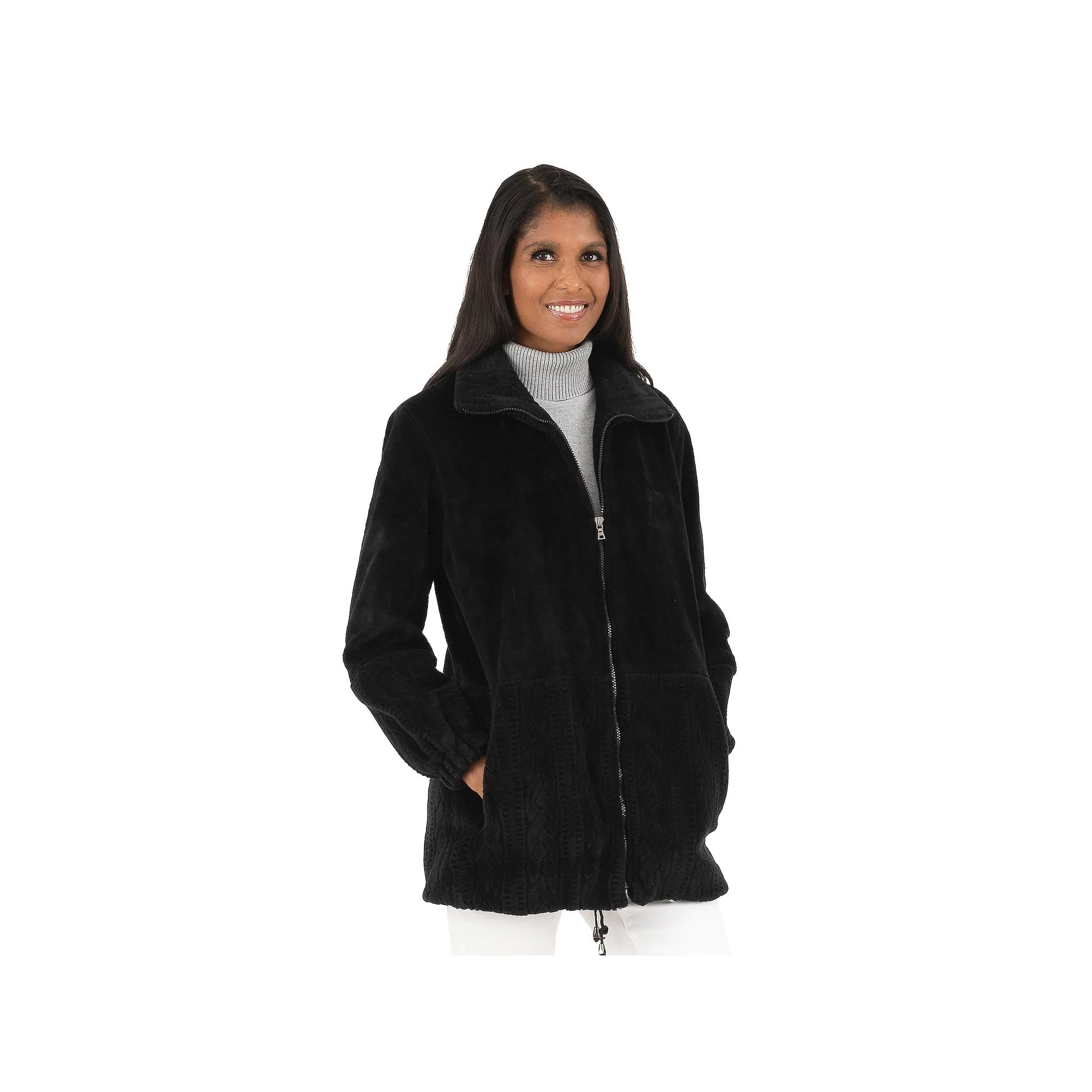 Women's Fleet Street Faux-Fur Coat, Size: Small, Black Product Image