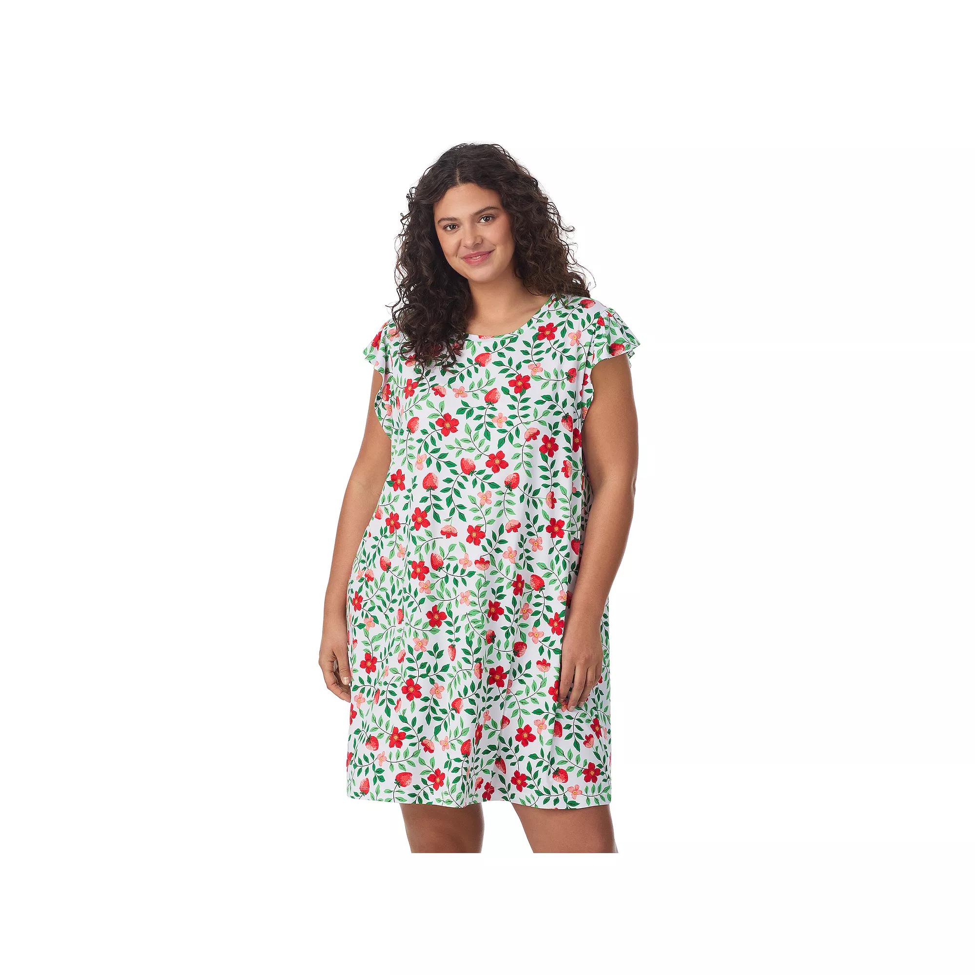 Plus Size Draper James Ruffle Sleepshirt, Womens Product Image