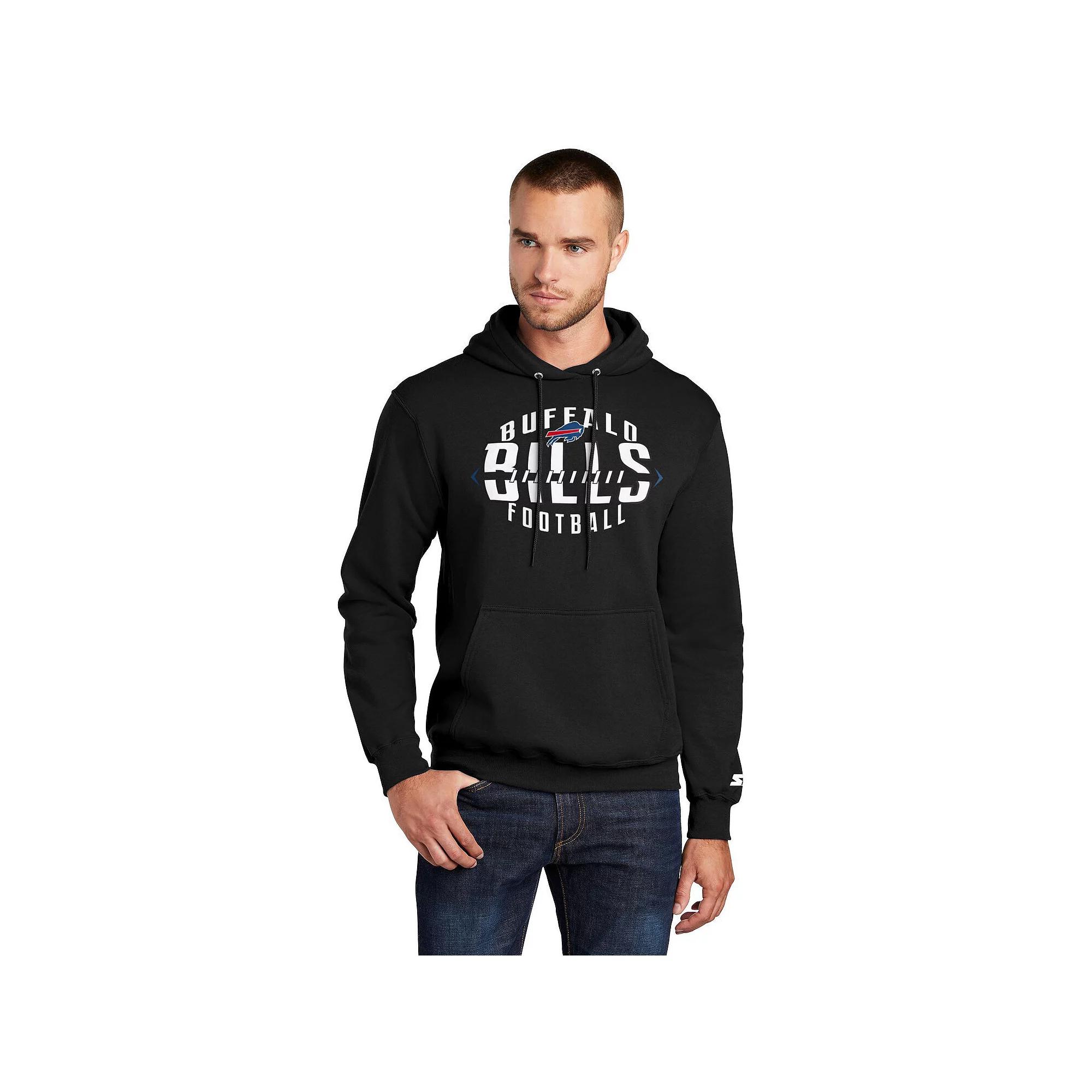Men's Starter Black Buffalo Bills Football Pullover Hoodie,  Product Image