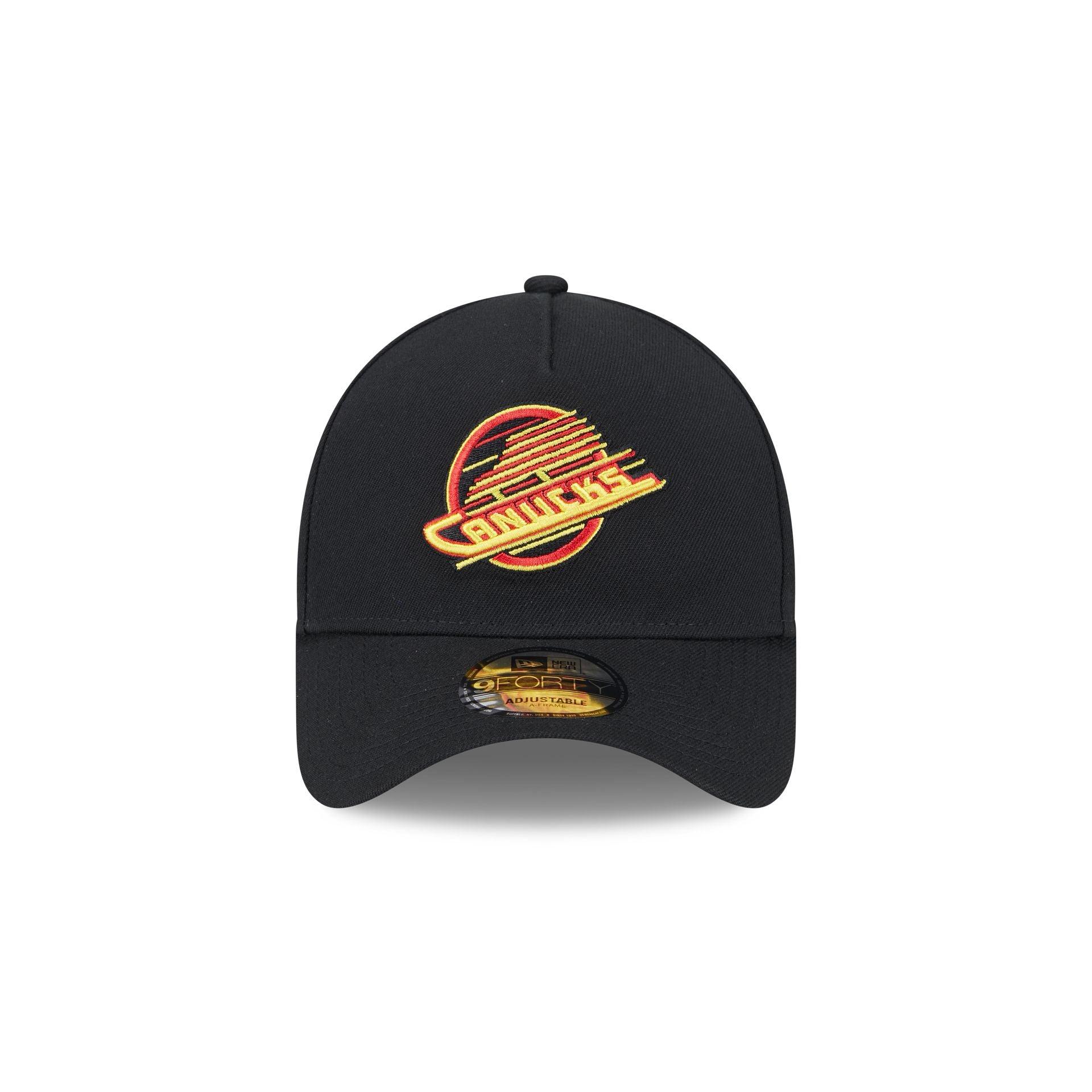 Vancouver Canucks Black Team 9FORTY A-Frame Snapback Hat Male Product Image