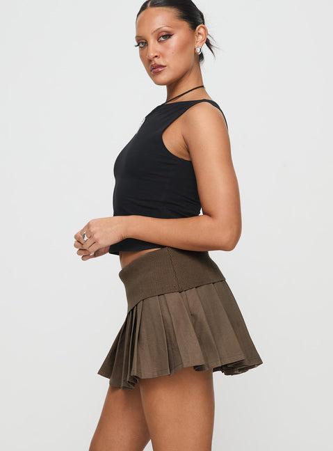 Fantasies Pleated Mini Skort Grey Product Image