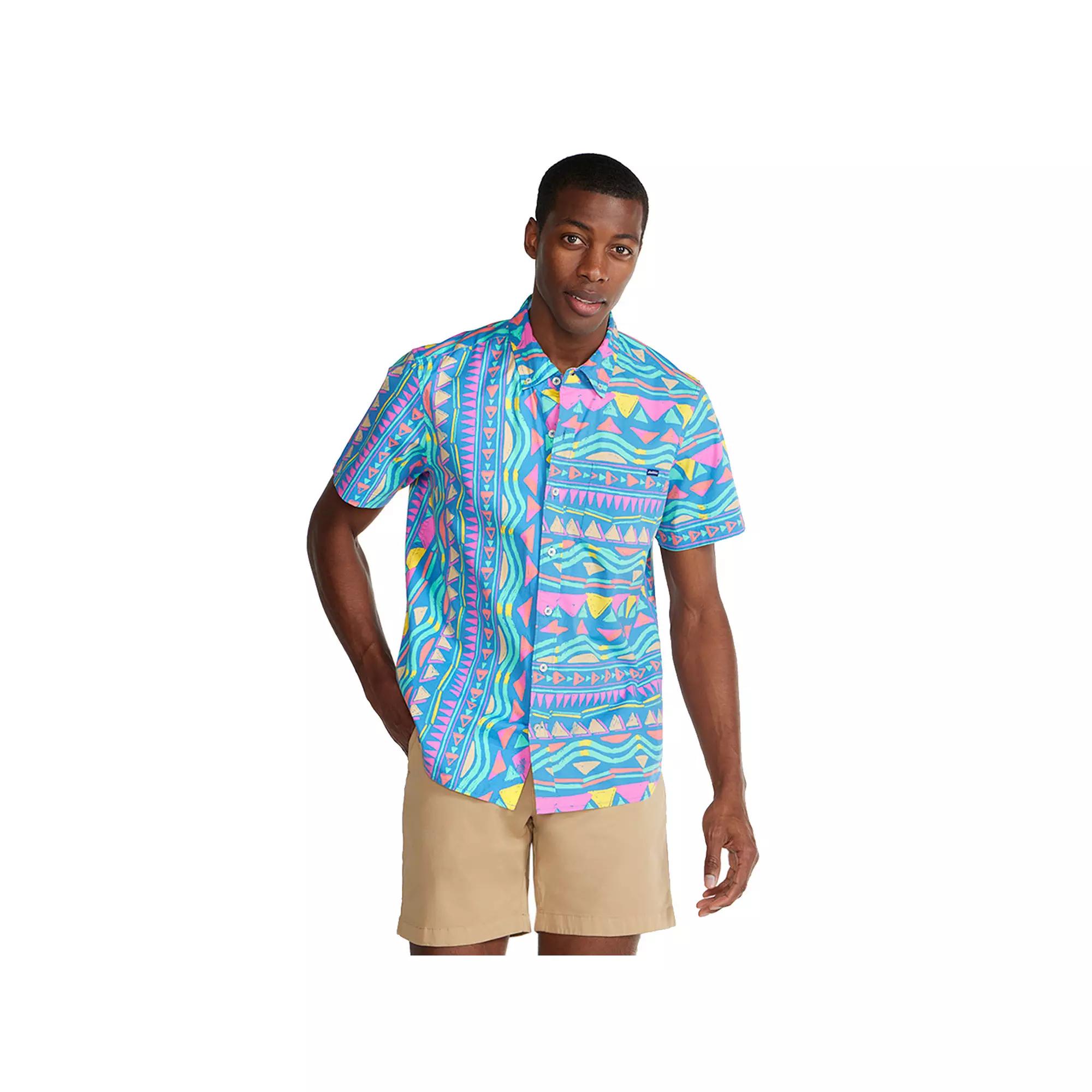 Men's Chubbies Short Sleeve Button Down Shirt, Size: Medium, Blue Team Product Image