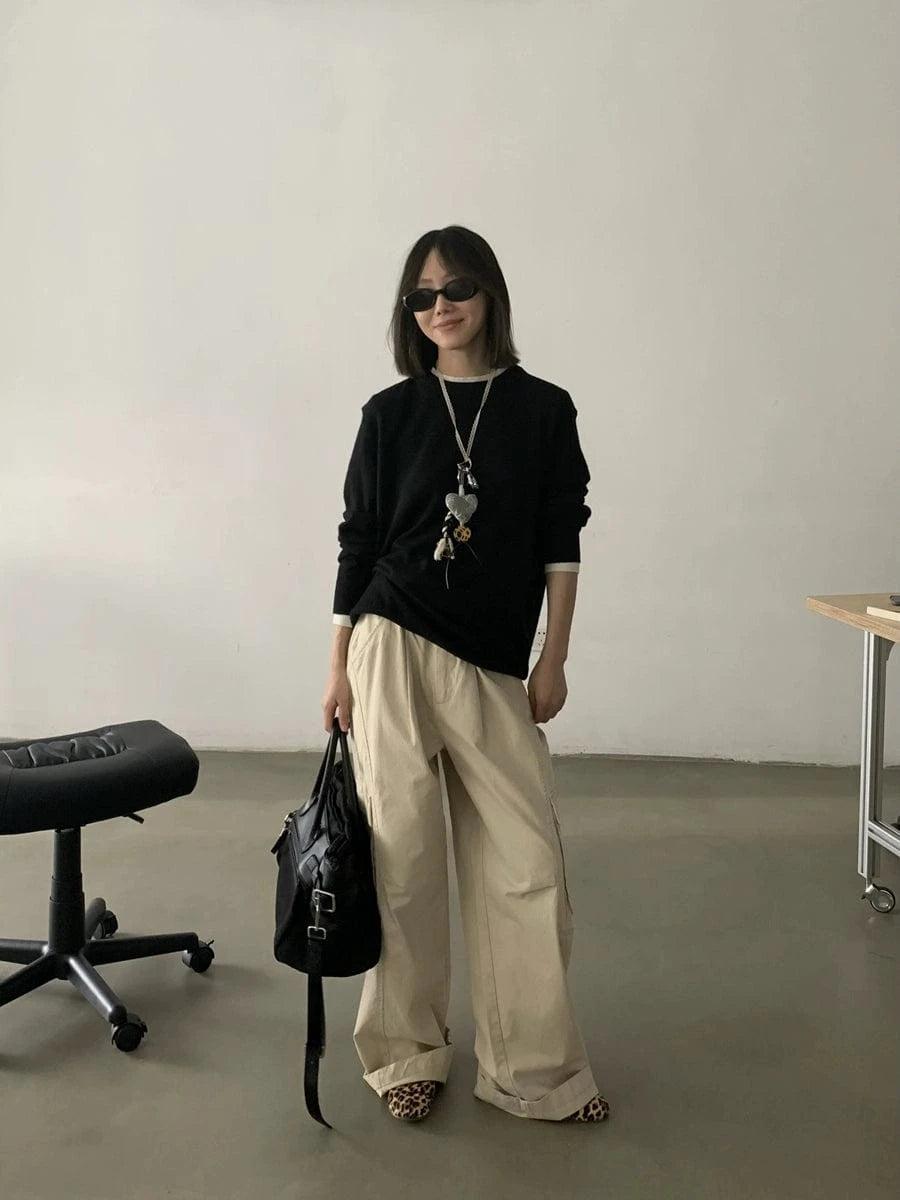 RT No. 18891 CARGO BAGGY STRAIGHT PANTS Product Image