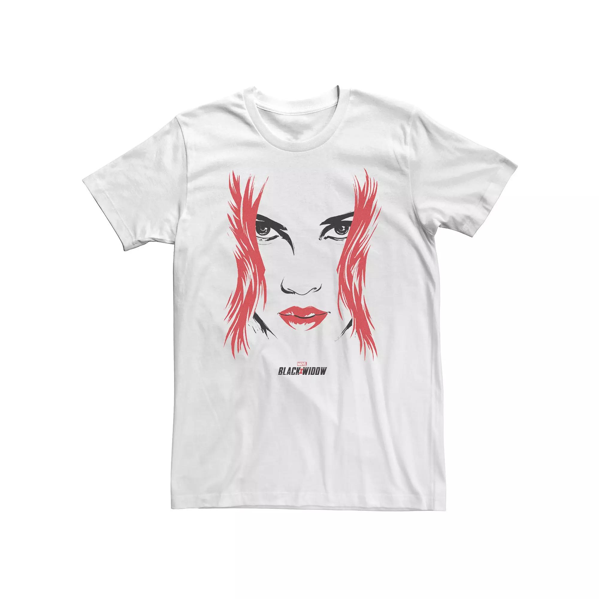 Big & Tall Marvel Black Widow Big Face Tee, Men's, Size: XXL Tall, White Product Image