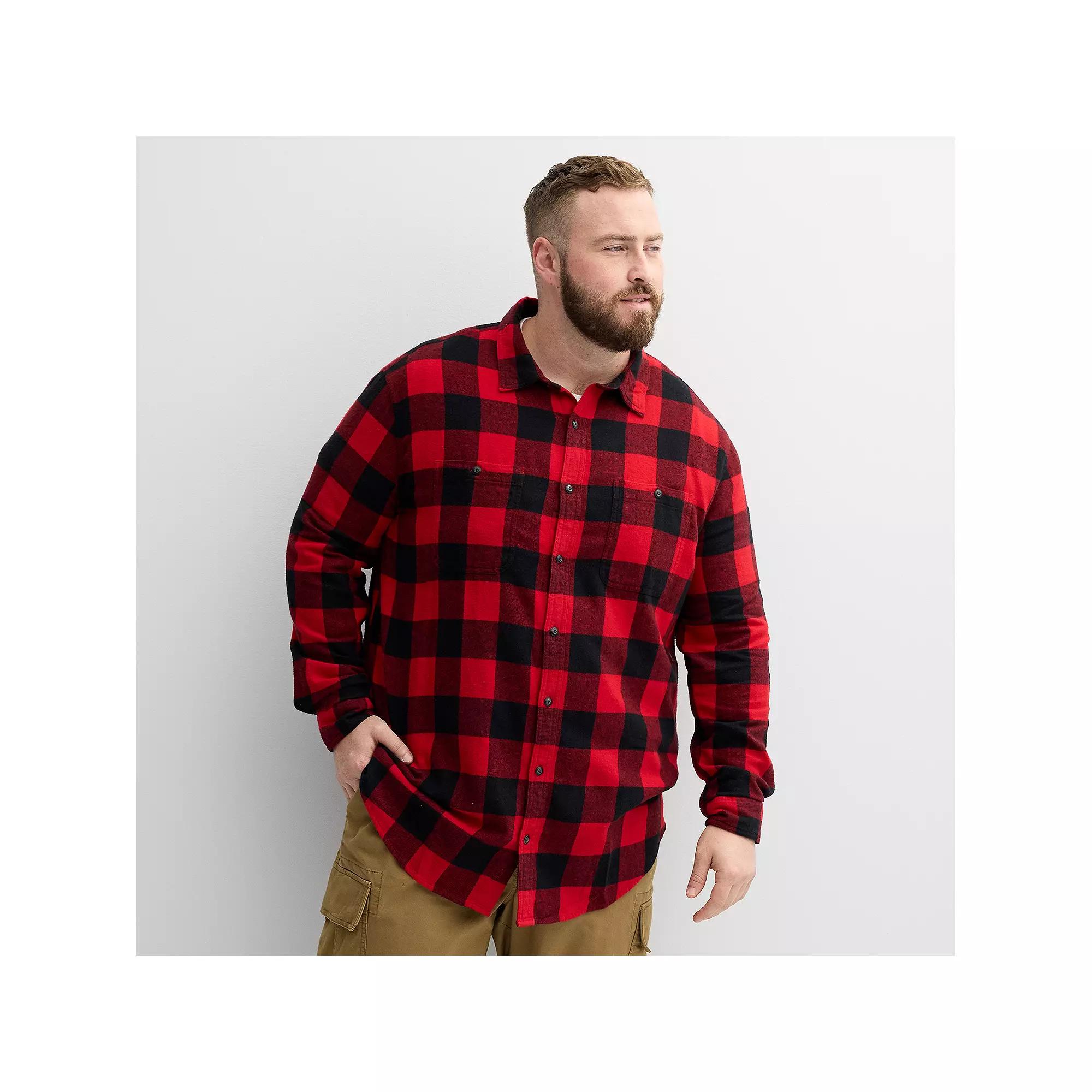 Big & Tall Sonoma Goods For Life® Long Sleeve Flannel Shirt, Men's,  Product Image
