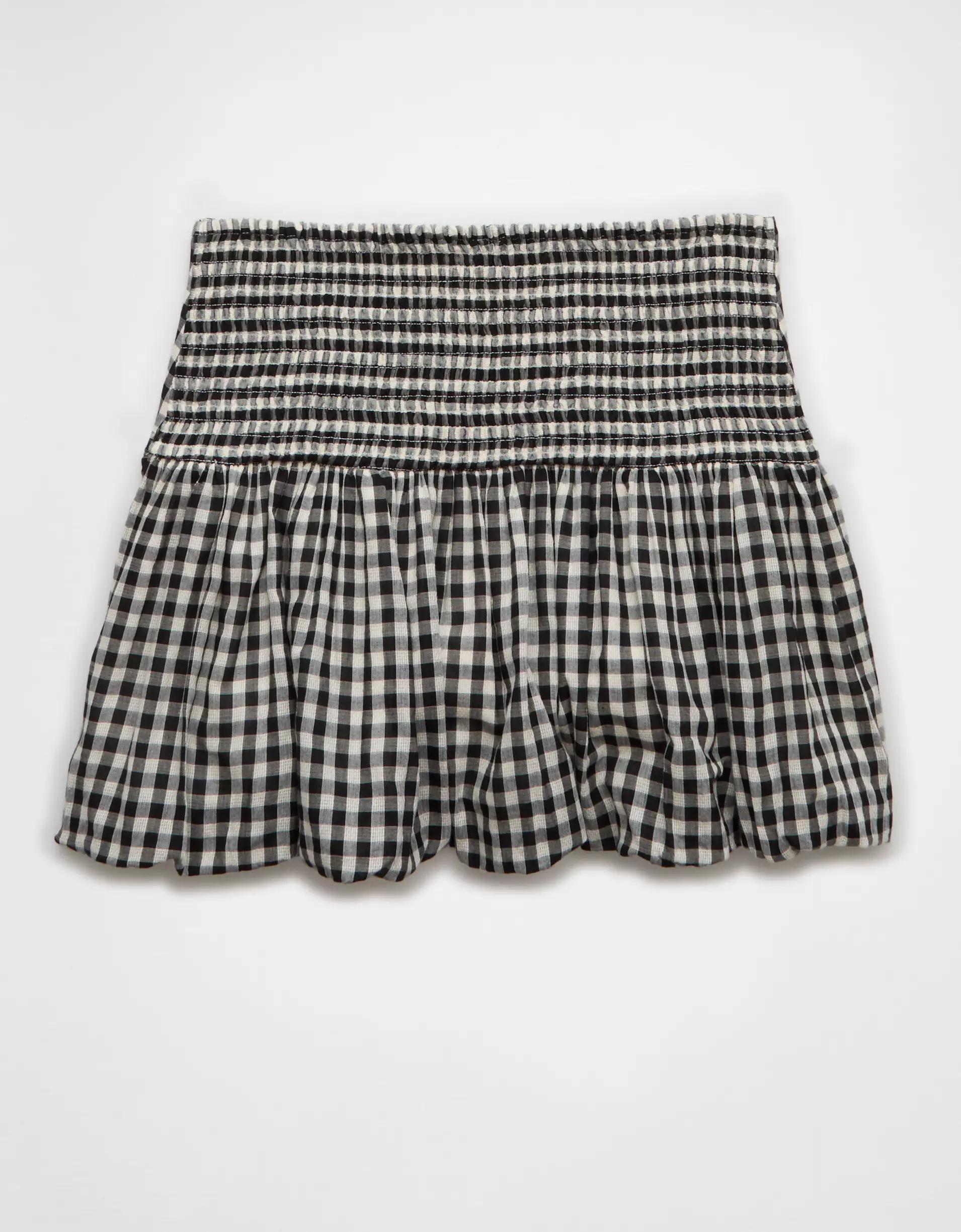 AE High-Waisted Smocked Bubble Skirt Product Image