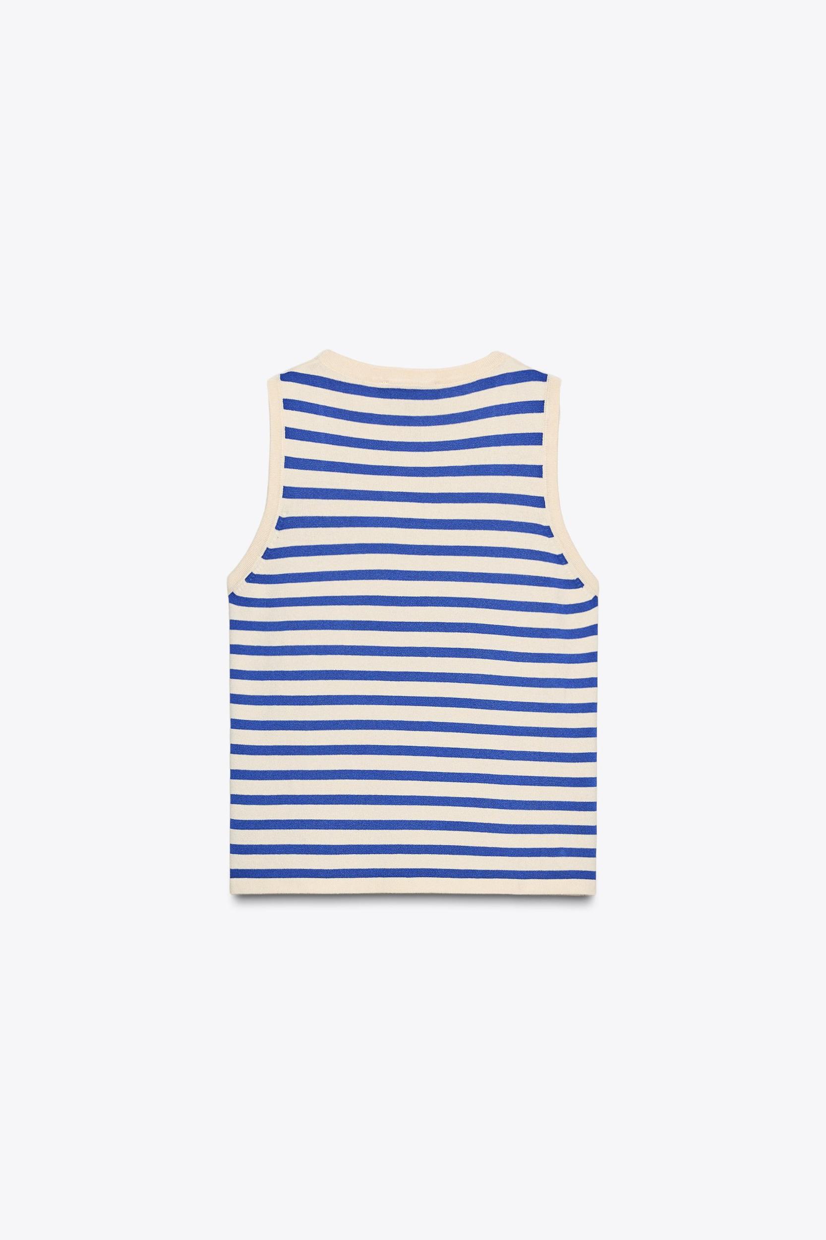 STRIPED KNIT TOP Product Image