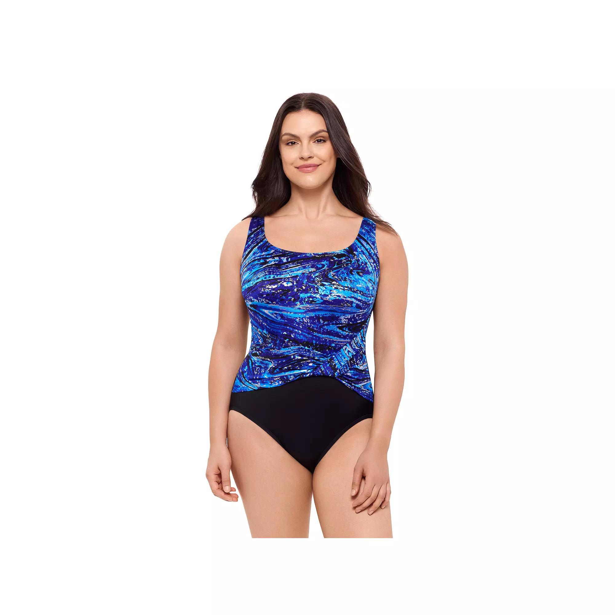 Women's Great Lengths Liquid State Twist Pull Sash Tank One-Piece Swimsuit, Size: 18 Product Image