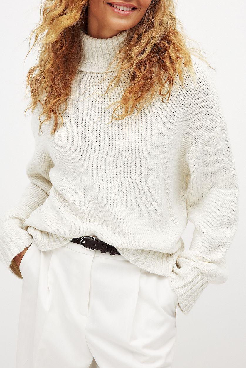 Turtle Neck Knitted Sweater Product Image