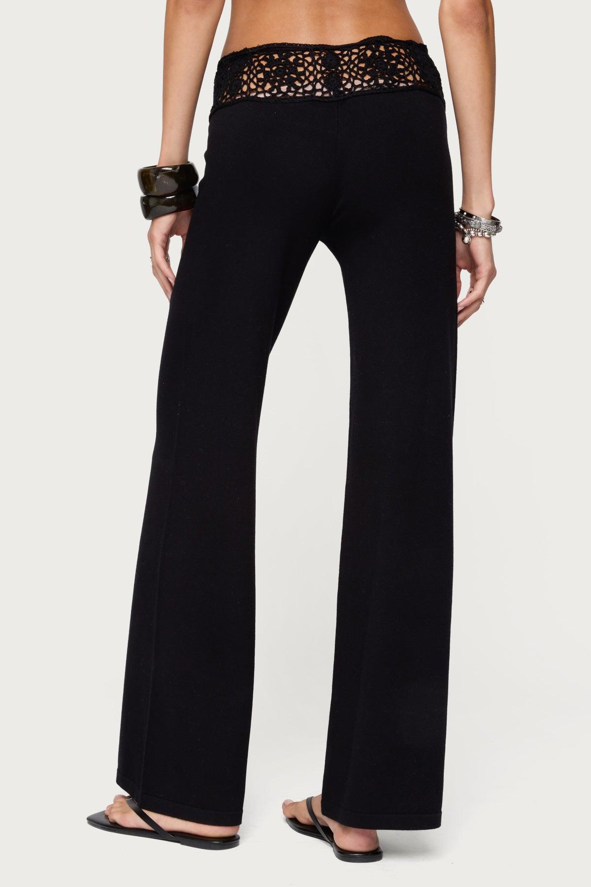 Kirsty Crochet Waist Knit Pants Product Image