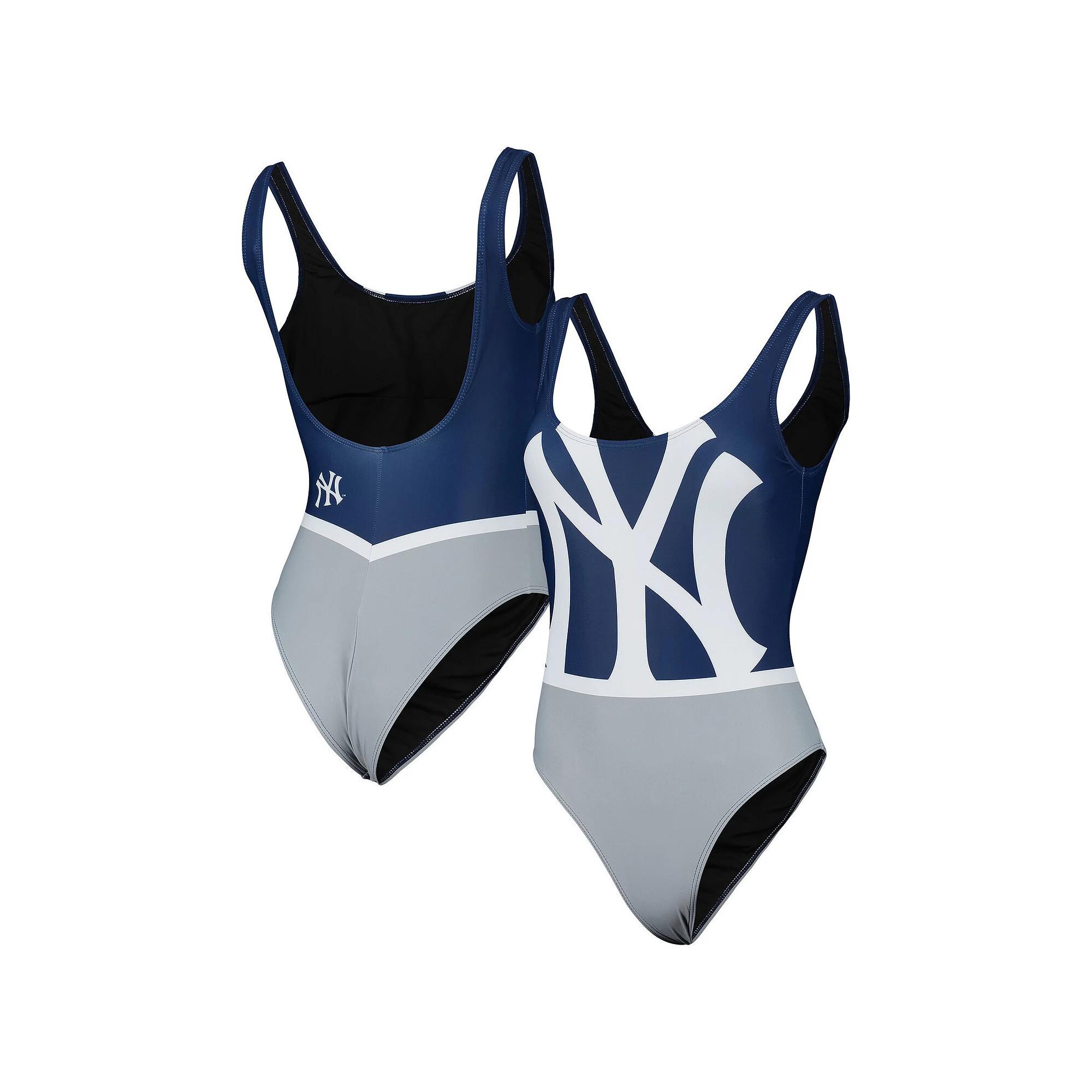 Women's FOCO Navy New York Yankees Team One-Piece Bathing Suit, Size: Medium, Blue Product Image