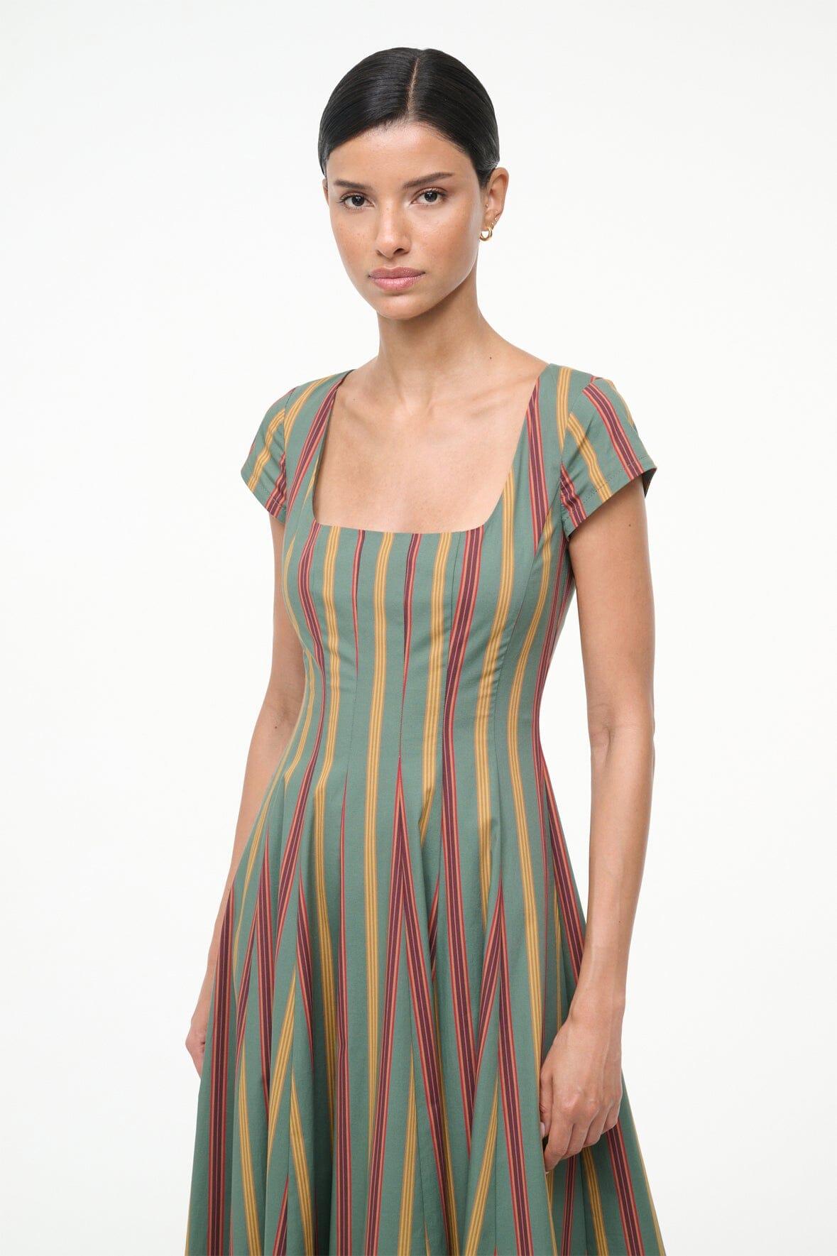 SHORT SLEEVE WELLS DRESS | TRAILBLAZER STRIPE Product Image
