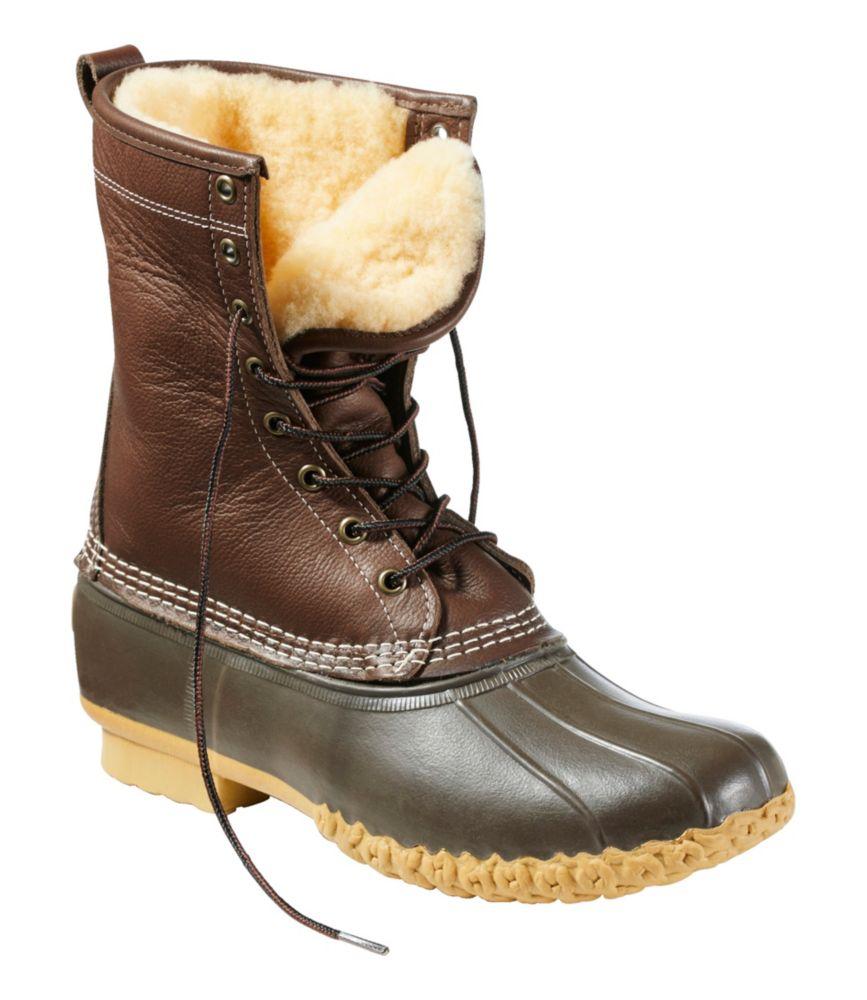 Men's Bean Boots, 10" Shearling-Lined Product Image