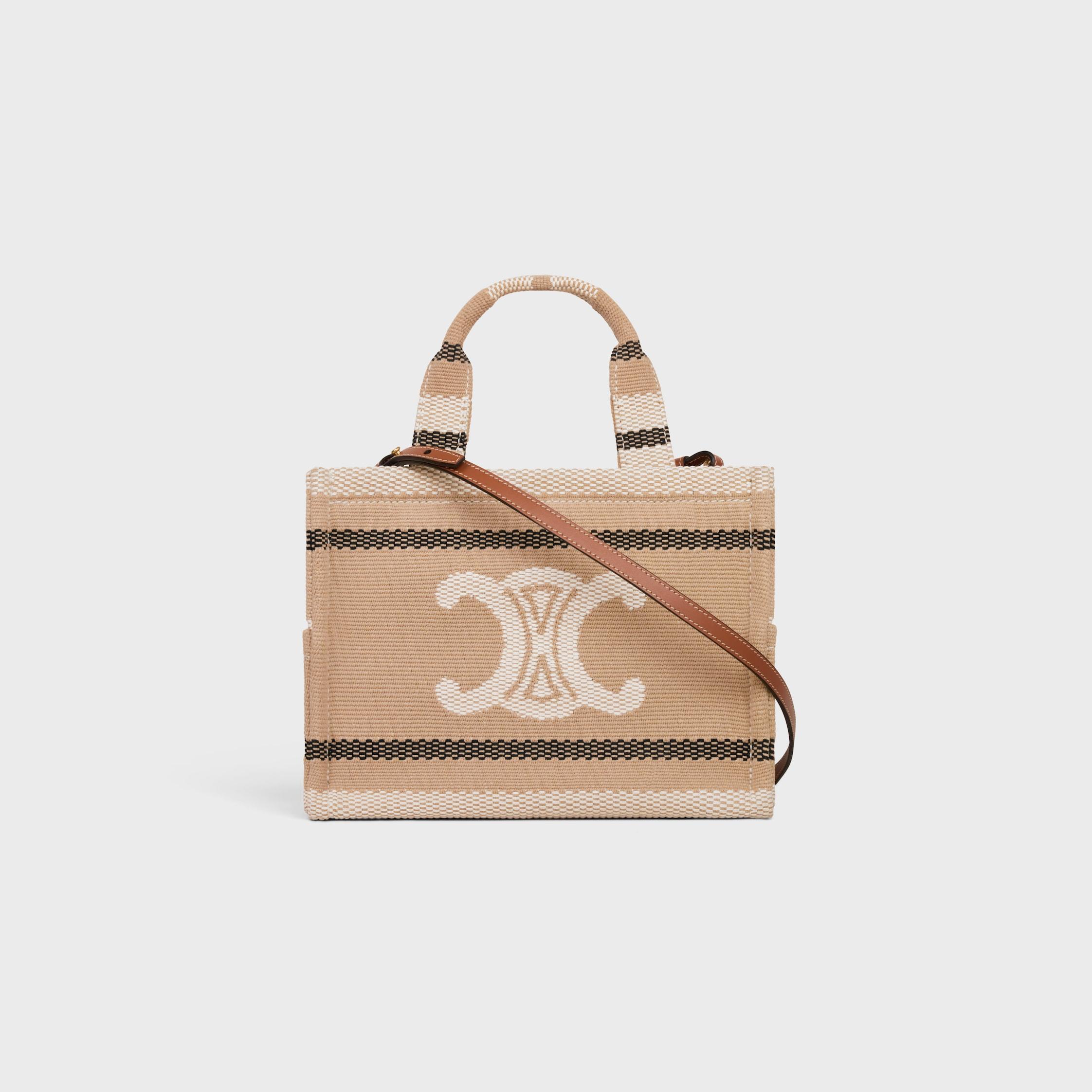 small cabas thais in STRIPED TEXTILE WITH TRIOMPHE Product Image