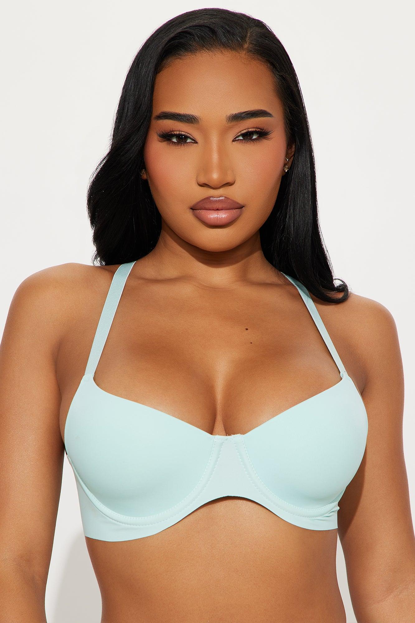 Smooth Like That Lightly Lined Scuba Demi Bra - Blue Product Image