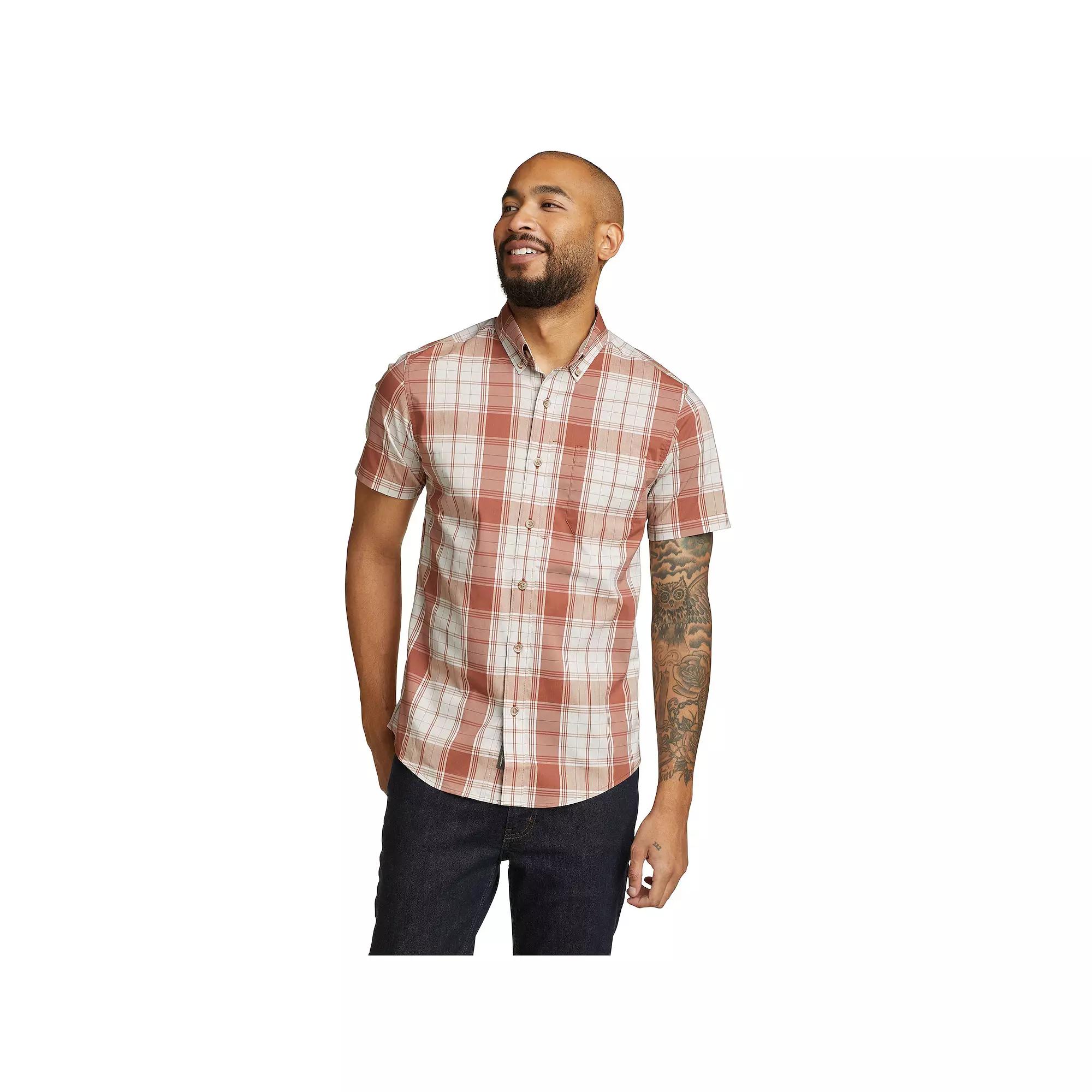 Men's Eddie Bauer UPF 50 Voyager Short Sleeve Button-Down Shirt,  Product Image