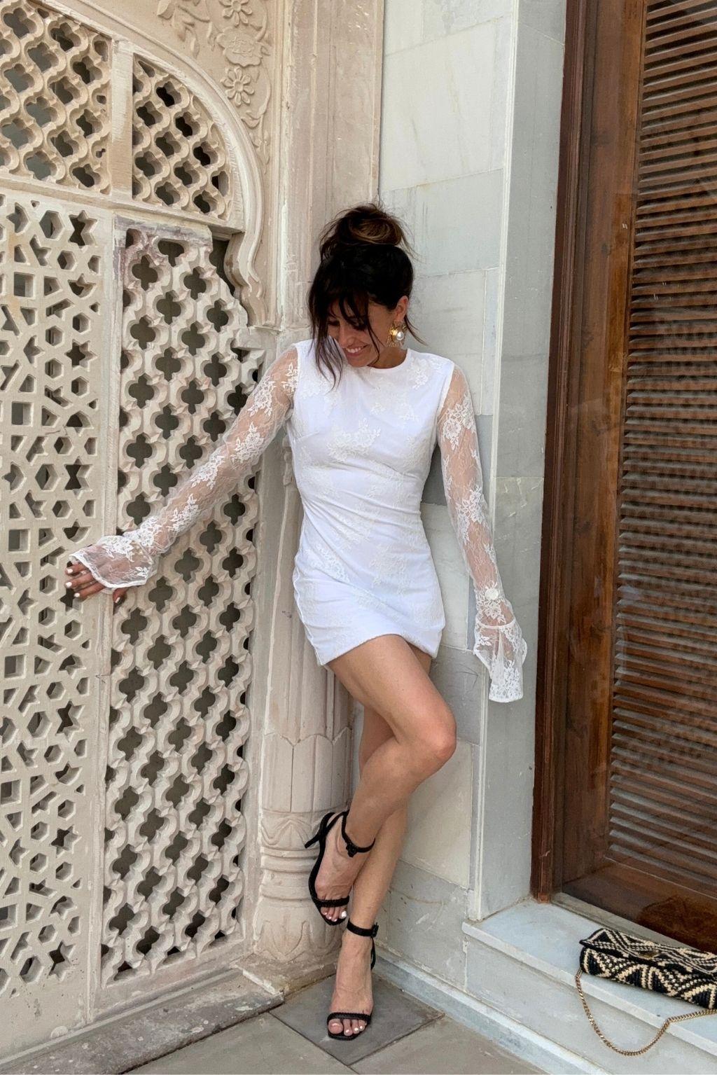 Primrose Long Sleeve Lace Mini Dress Product Image