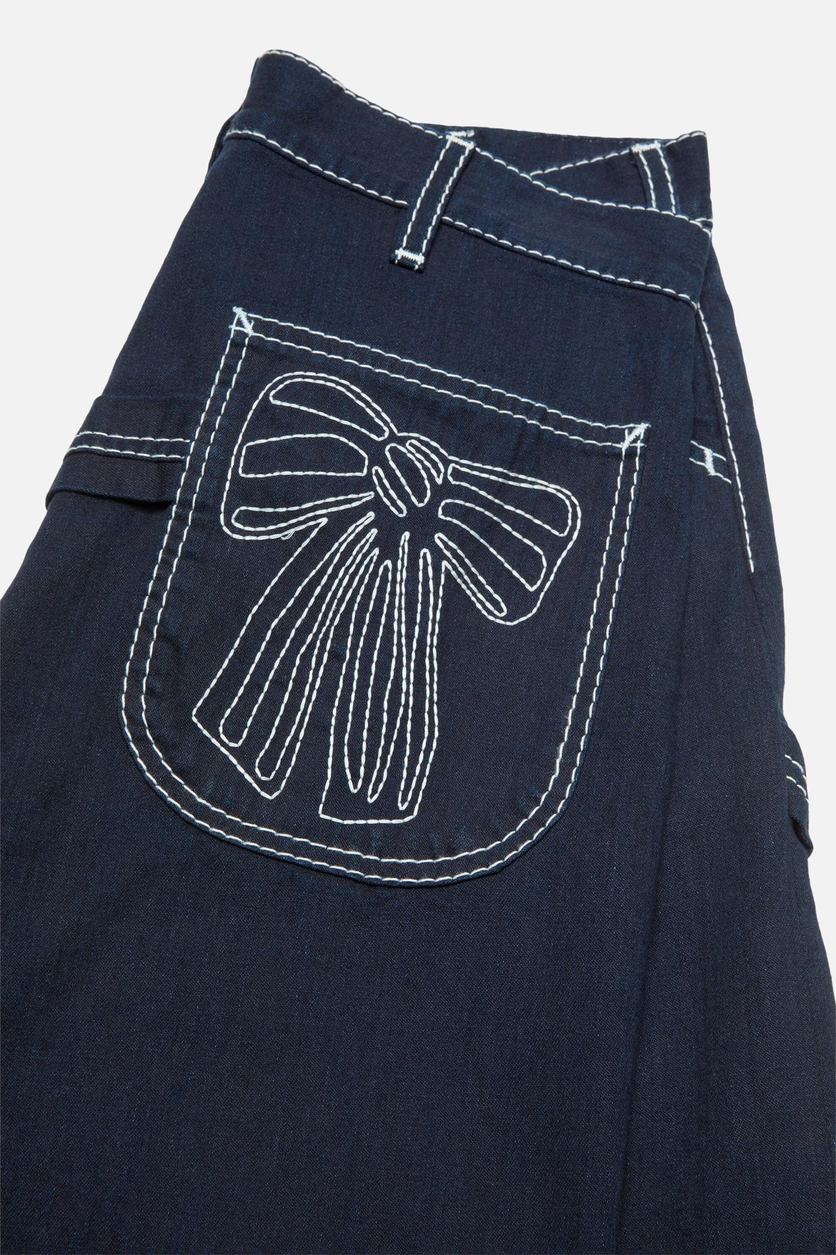 Indigo denim trousers Product Image
