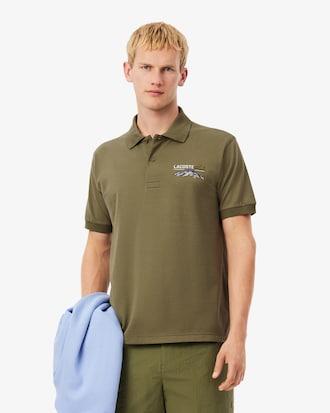 Classic Fit Embroidered Motif Piqué Polo Shirt Product Image