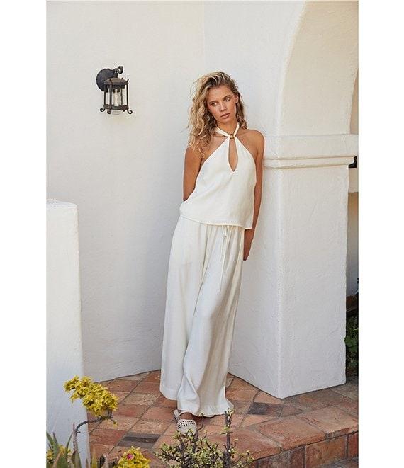 Lucy Paris Bea Flowy Flat Front Wide Leg Coordinating Pants Product Image