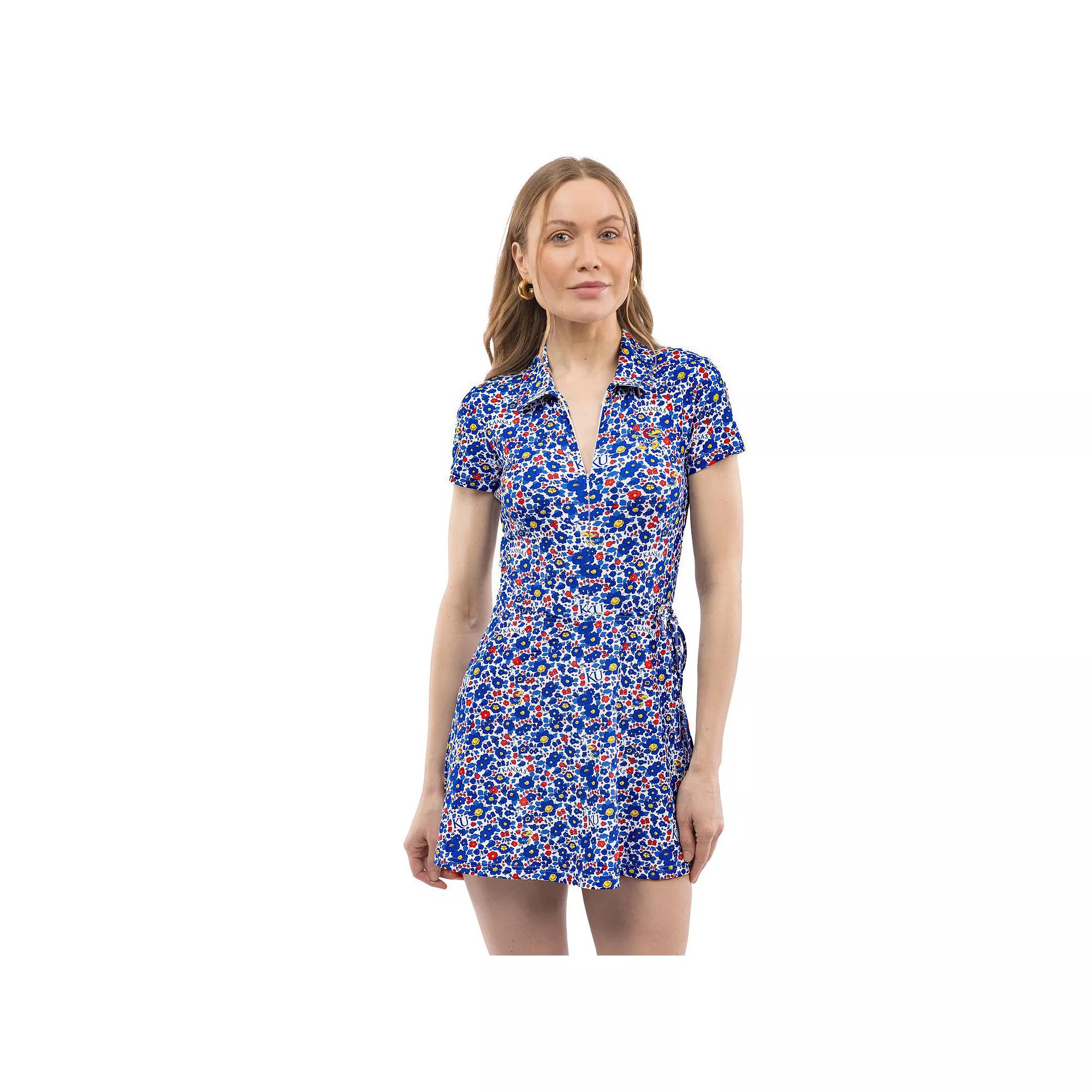 Women's Smith & Quinn  Royal/White Kansas Jayhawks Tailgate Ivy Dress, Size: Large, Blue Product Image