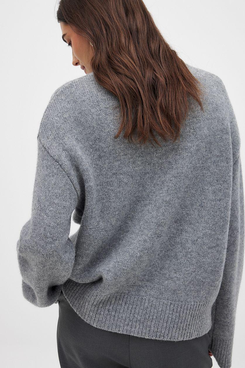 Wool V-detail Sweater Product Image