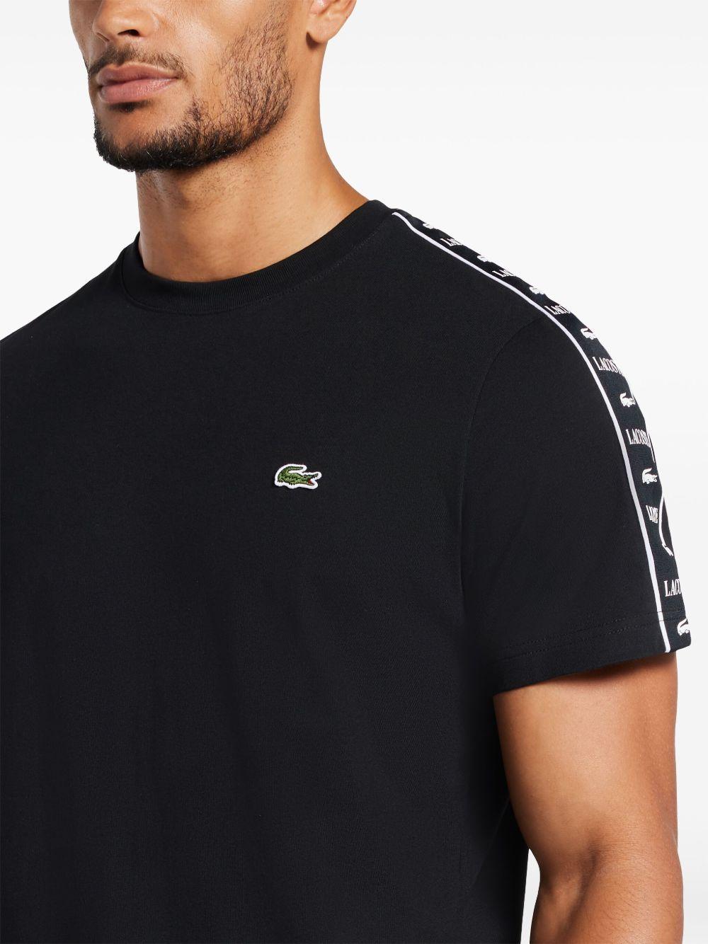 logo-tape cotton T-shirt Product Image