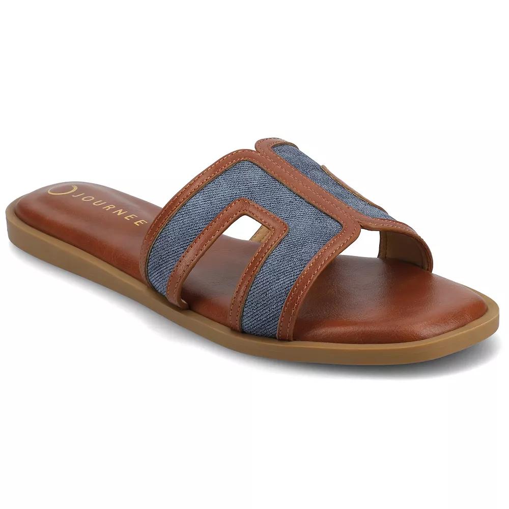 Journee Primah H Band Slip-On Women's Flat Sandals,  Product Image