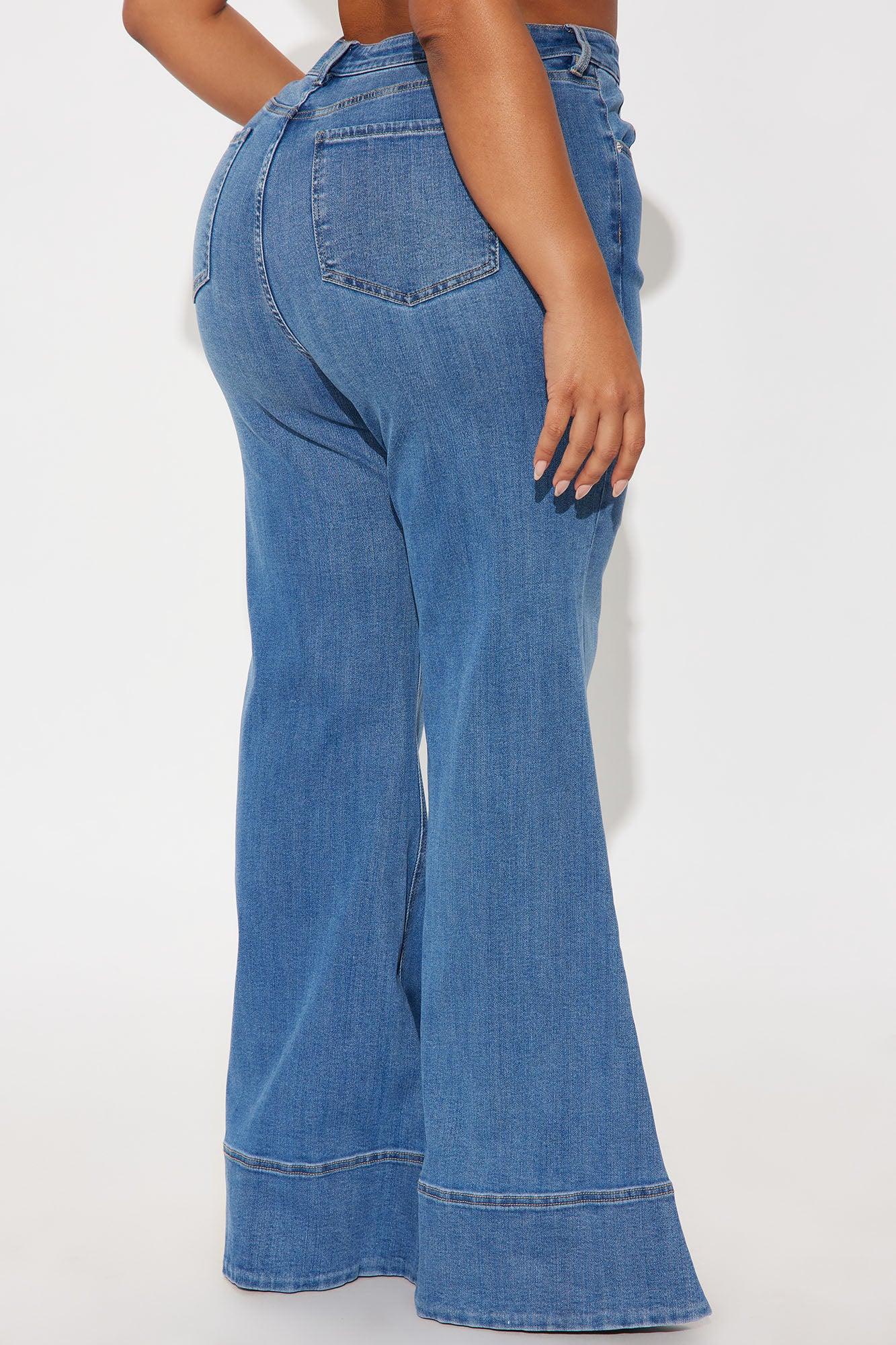 Keep It Real Extreme Flare Jeans - Medium Wash Female Product Image