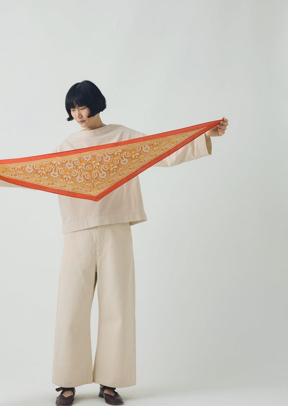 Paisley Print Cotton Bandana | Nasturtium Product Image