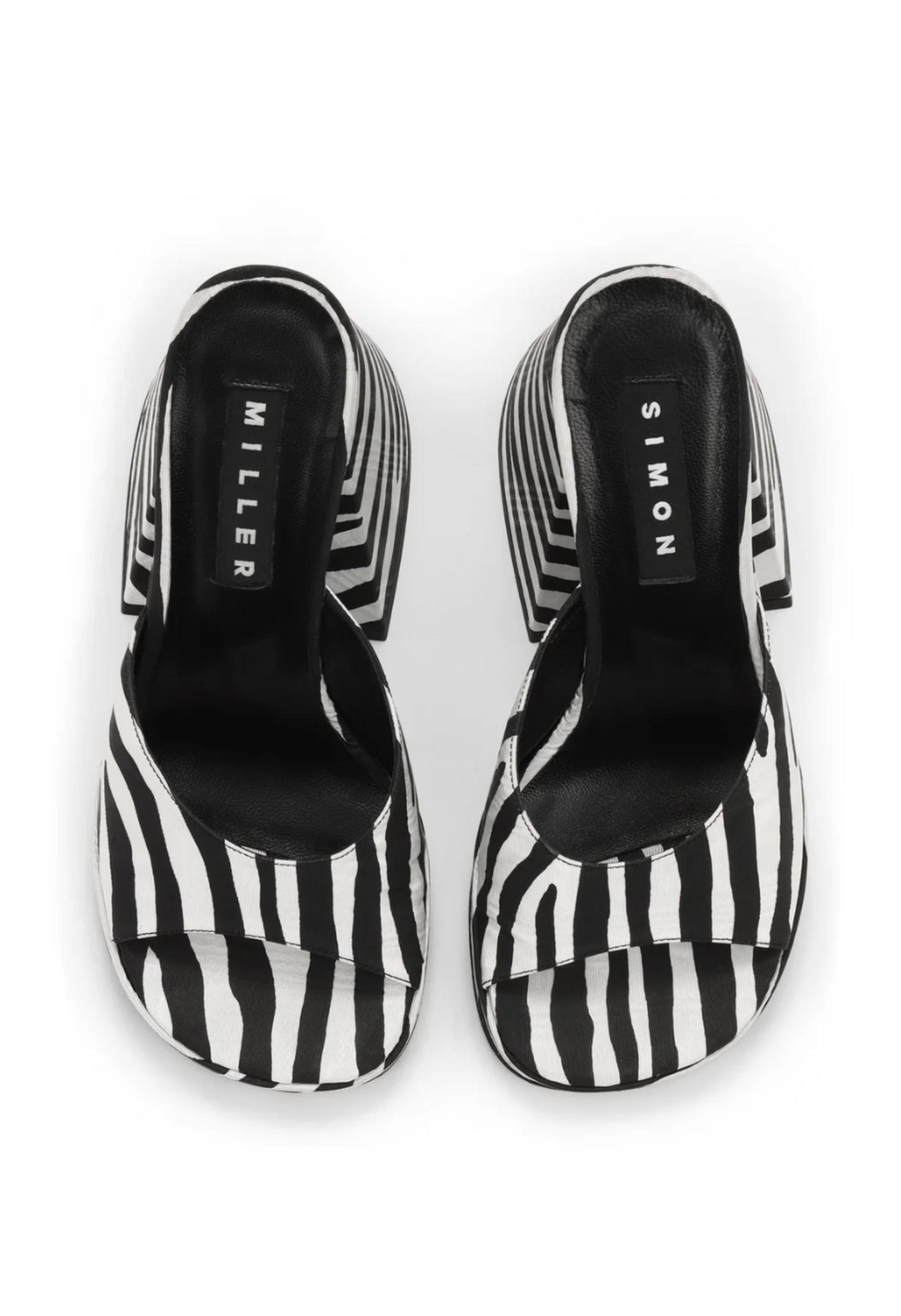 Slice Heel In Zebra Trip Product Image