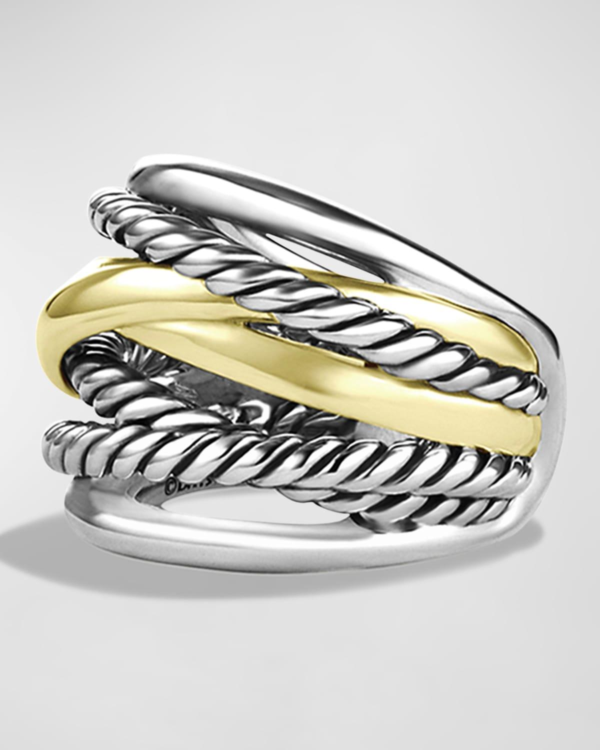 Crossover Wide Ring with Gold Product Image