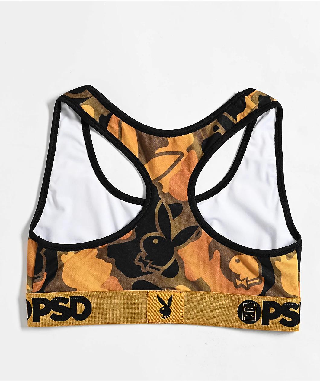 PSD x Playboy Silk Gold Sports Bra Product Image