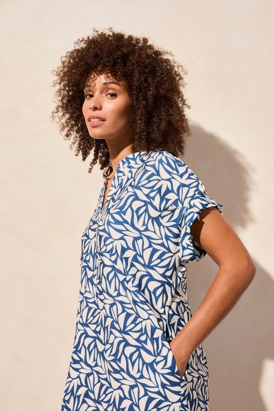 Notch Neck Shift Dress Product Image