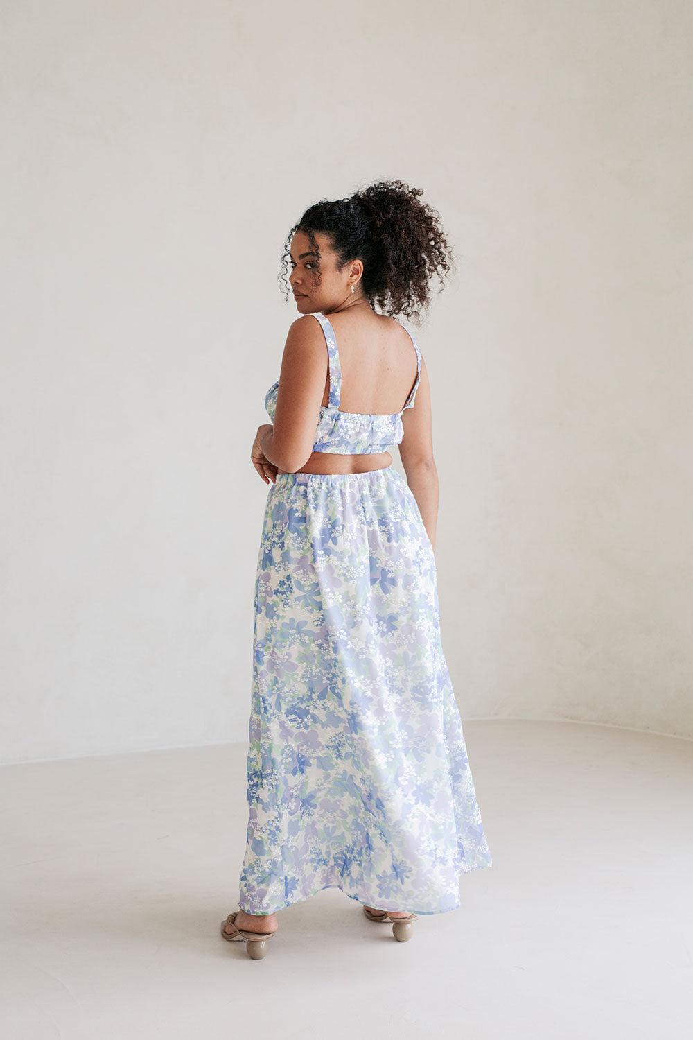 Venesa Skirt - Juniper Floral Product Image