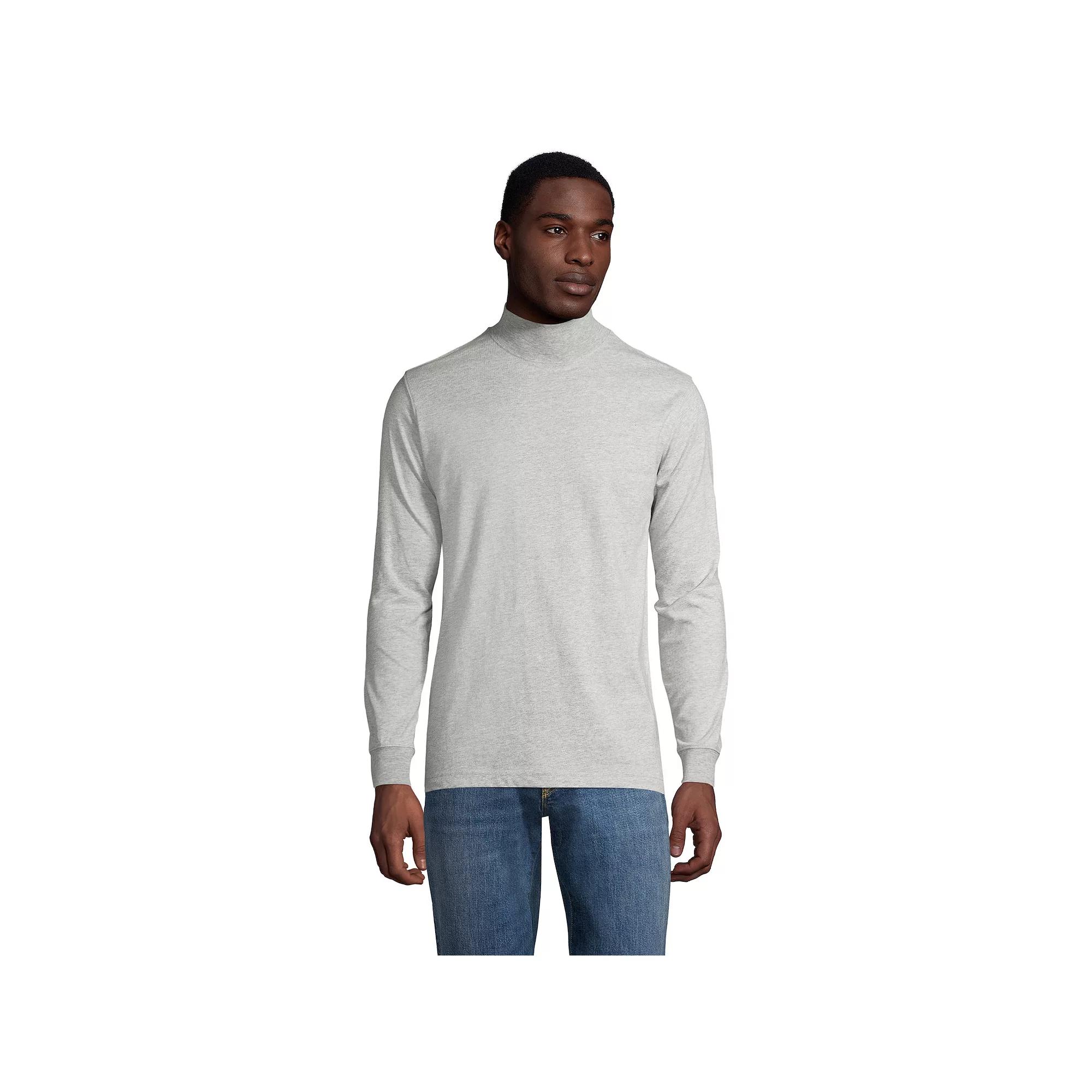 Big & Tall Lands' End Super-T Classic-Fit Mock Turtleneck, Men's,  Product Image