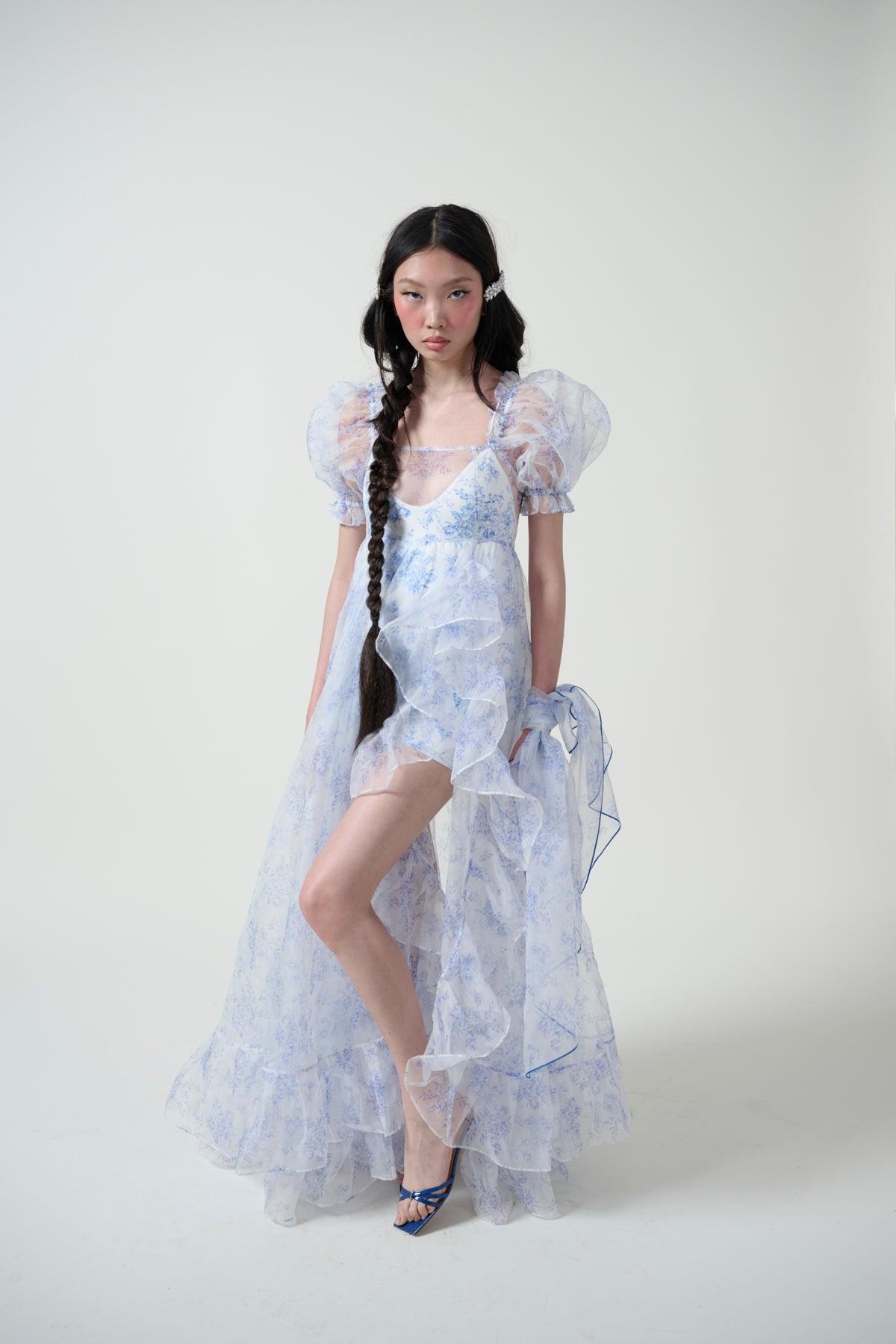 The Bed & Breakfast Sheer Delight Ruffle Gown Product Image
