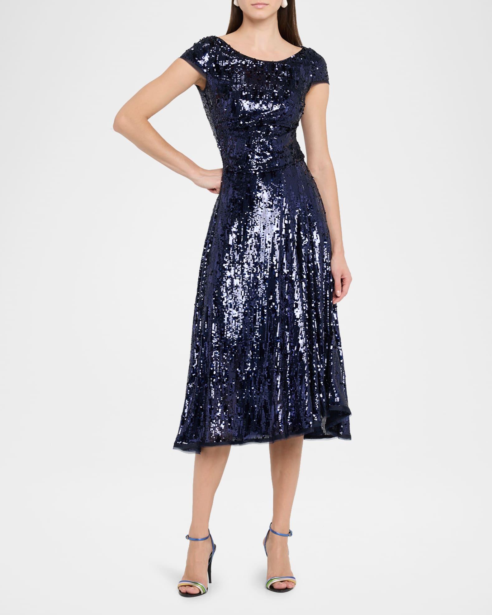 Sequined Fit & Flare Midi Dress Product Image