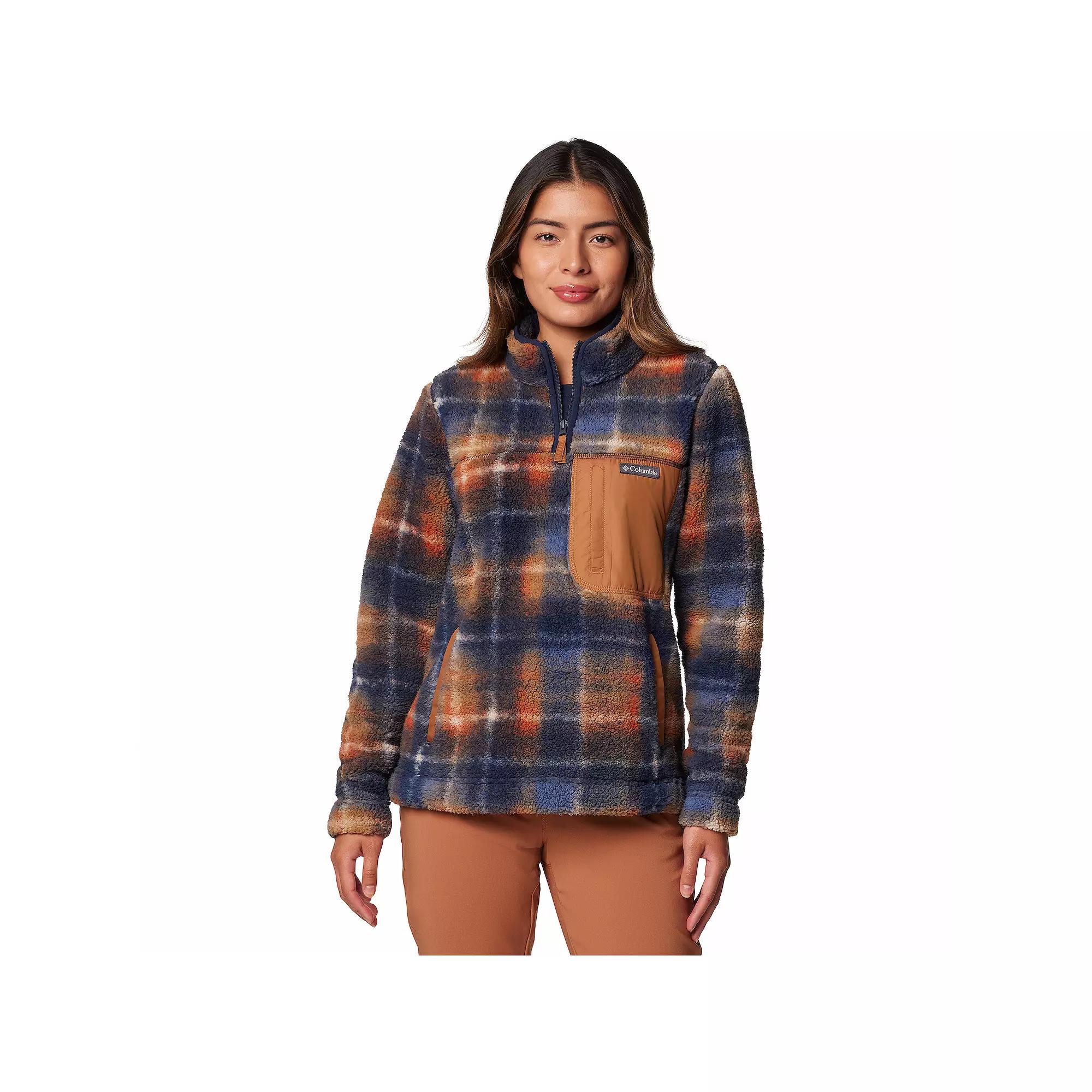 Women's Columbia West Bend II 1/4 Zip Pullover, Size: Large, Black Madras Product Image