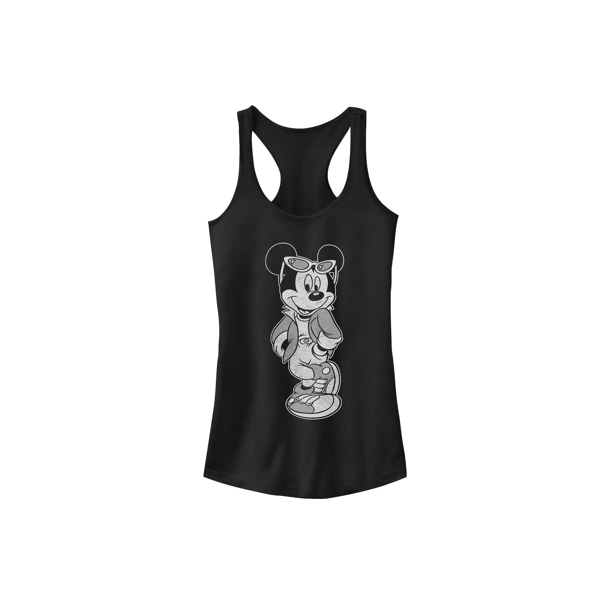 Disney's Mickey & Friends Mickey Cool Portrait Juniors' Racerback Graphic Tank Top, Girl's,  Product Image