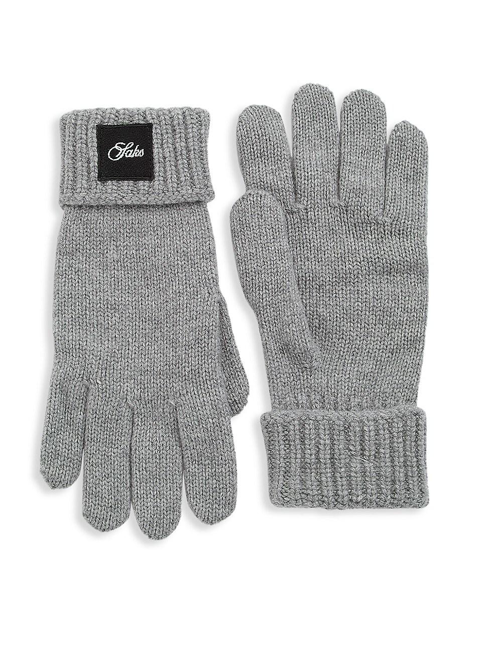 Mens COLLECTION Logo Wool & Cashmere Gloves Product Image