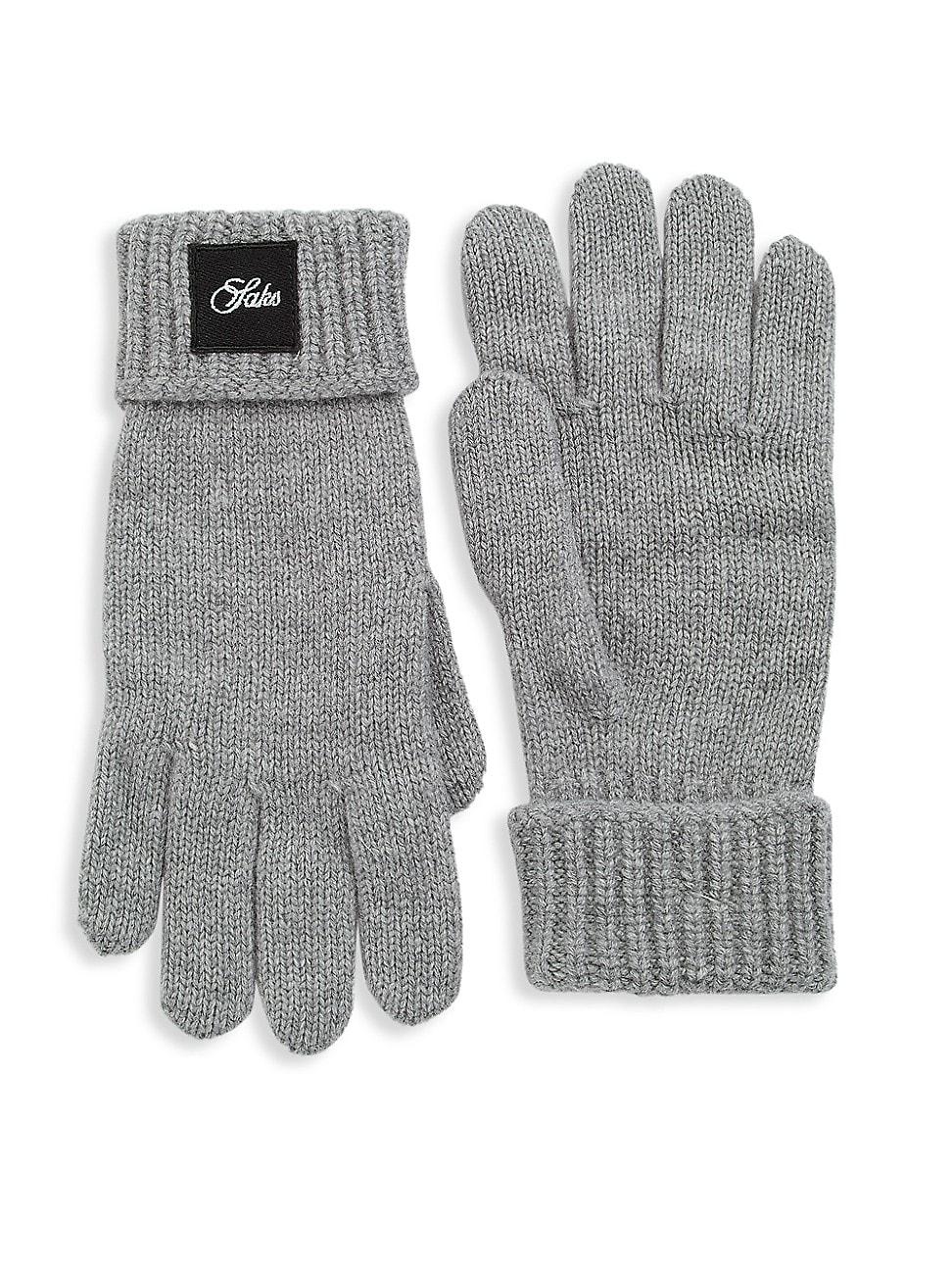 Mens COLLECTION Logo Wool & Cashmere Gloves Product Image