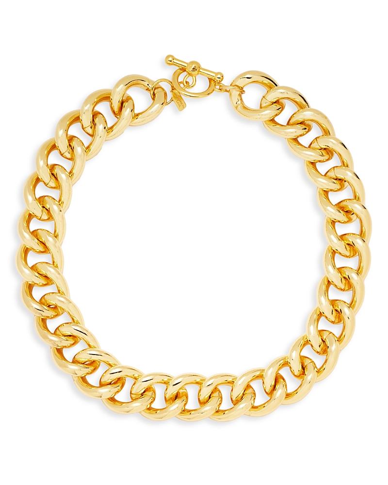 Womens 20KPlated Chunky Curb-Chain Necklace Product Image