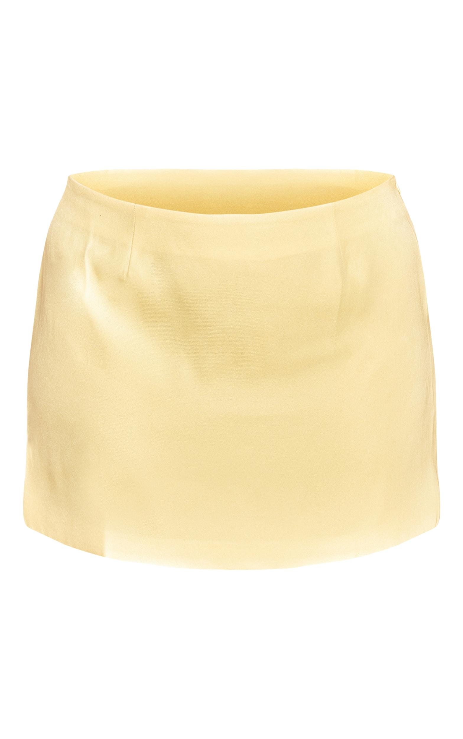 Plus Lemon Woven A Line Mini Skirt Product Image