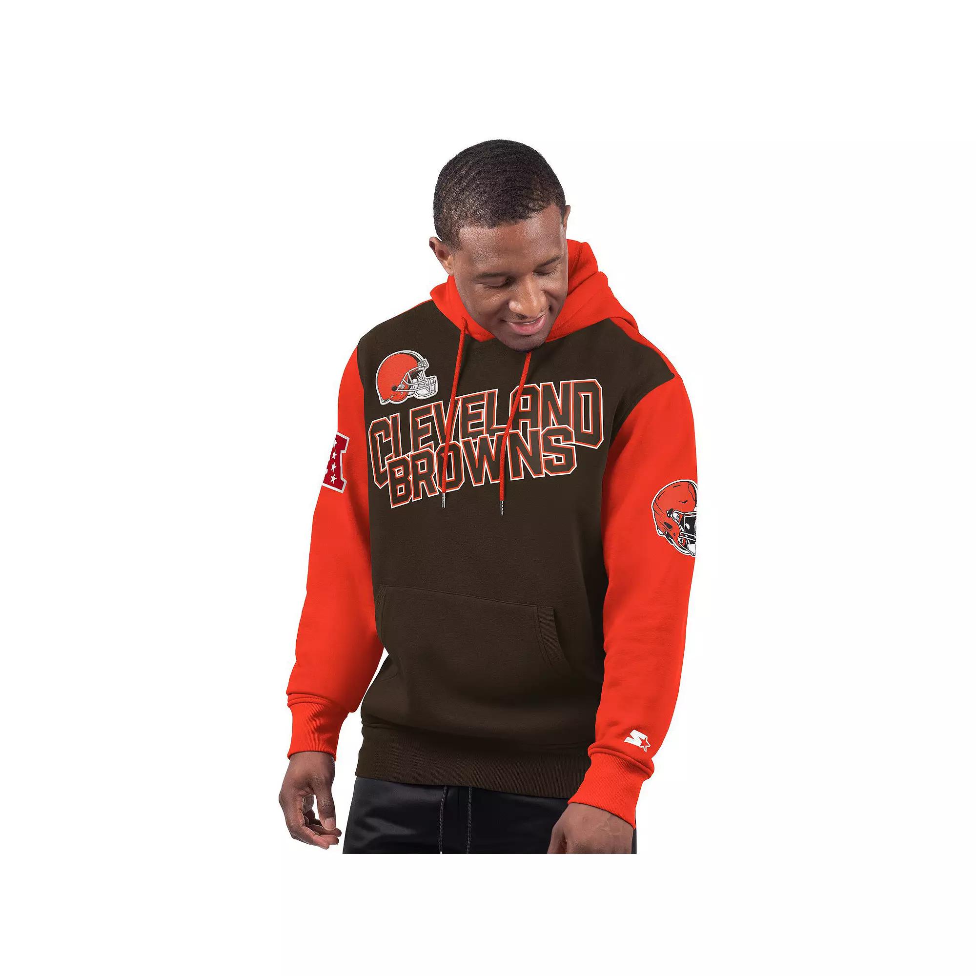 Men's Starter Brown Cleveland Browns Extreme Pullover Hoodie, Size: Large Product Image