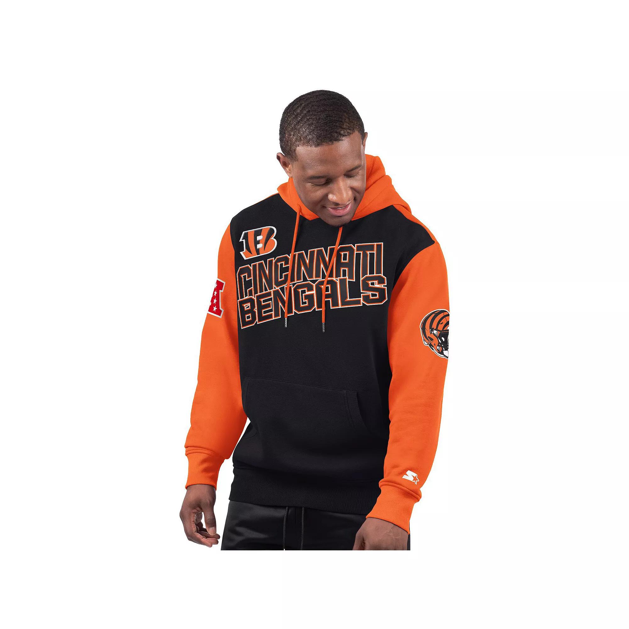 Men's Starter Black Cincinnati Bengals Extreme Pullover Hoodie, Size: 4XL Product Image