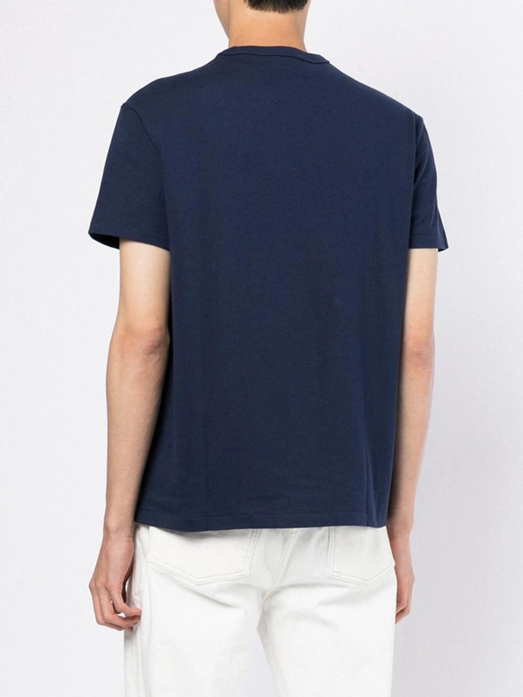 POLO RALPH LAUREN Slim-fit Logo-embroidered Cotton-jersey T-shirt In Navy Product Image