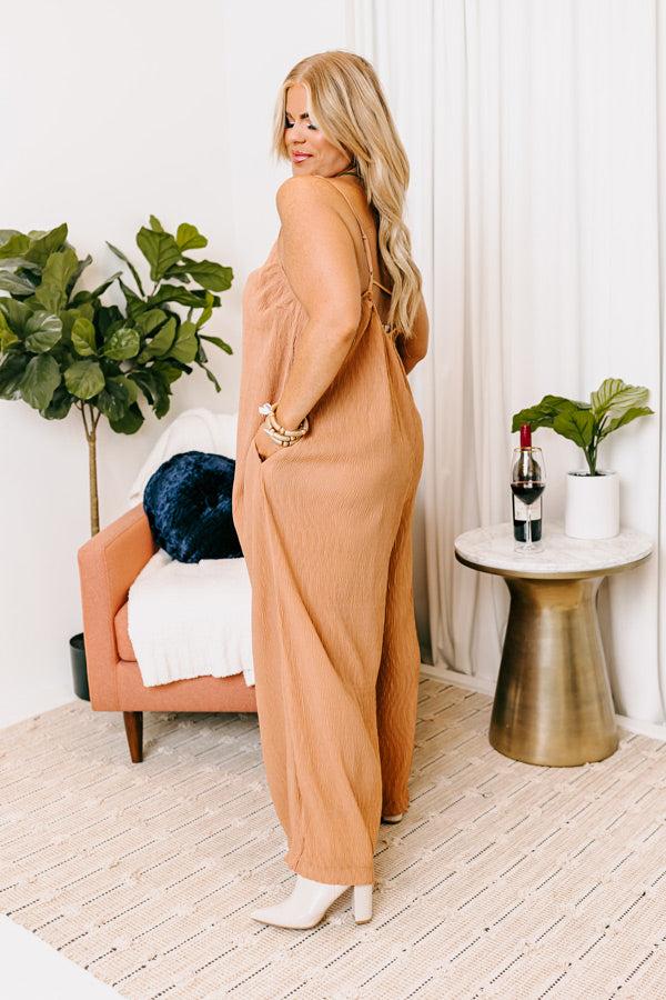 Fiercely Loved Jumpsuit In Camel Curves Product Image