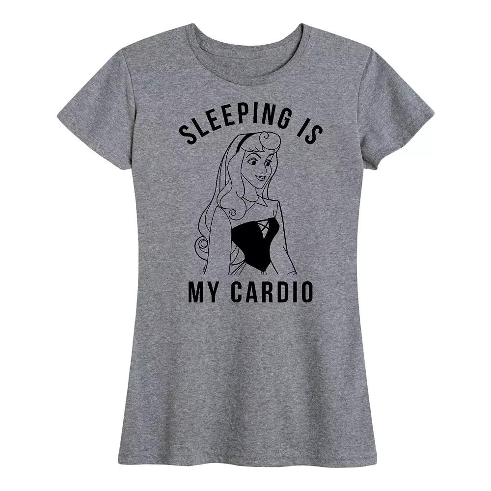 Disney Princess Aurora Women's Sleeping Is My Cardio Graphic Tee, Girl's,  Product Image