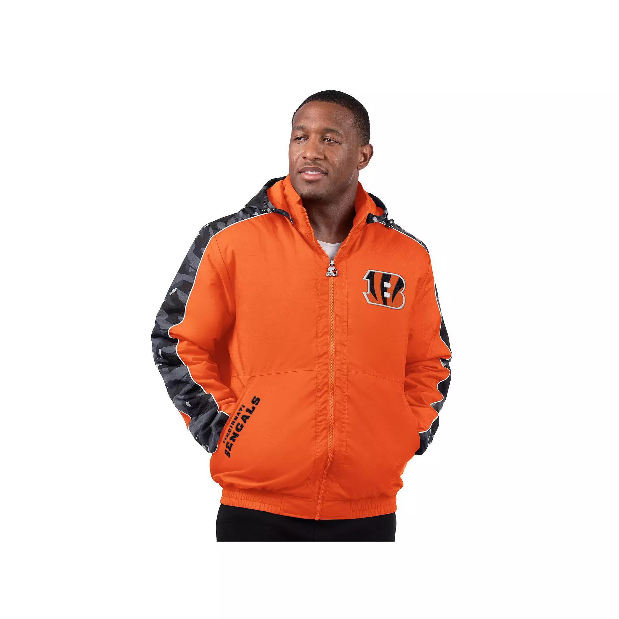 Men's Starter Orange Cincinnati Bengals Thursday Night Gridiron Full-Zip Jacket,  Product Image